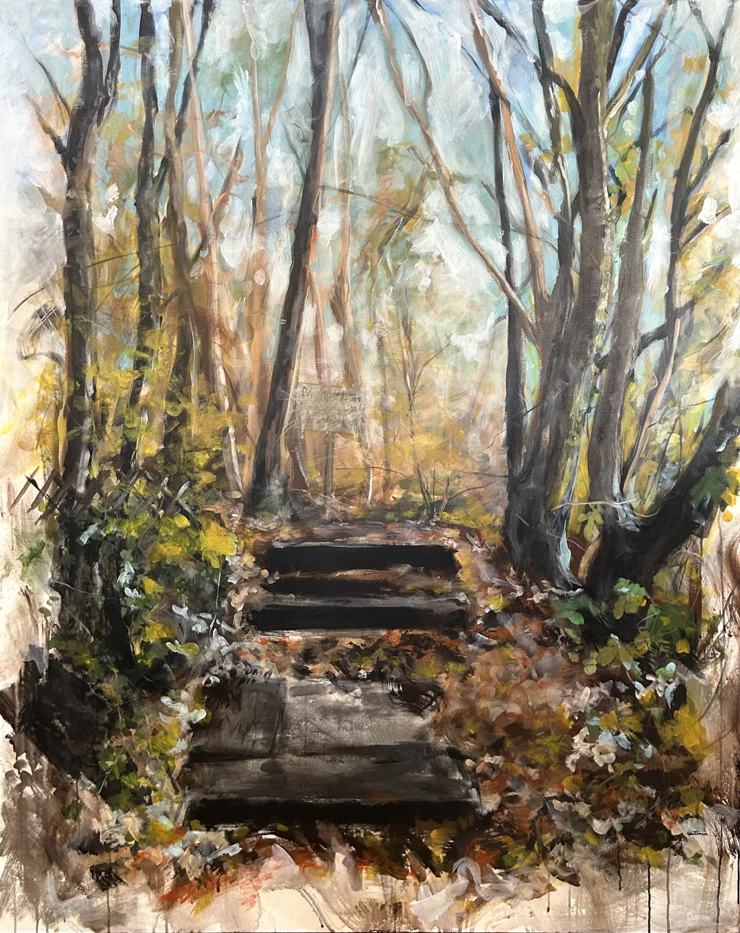 Studentendorf.
Acrylic on canvas-
60" x 48"