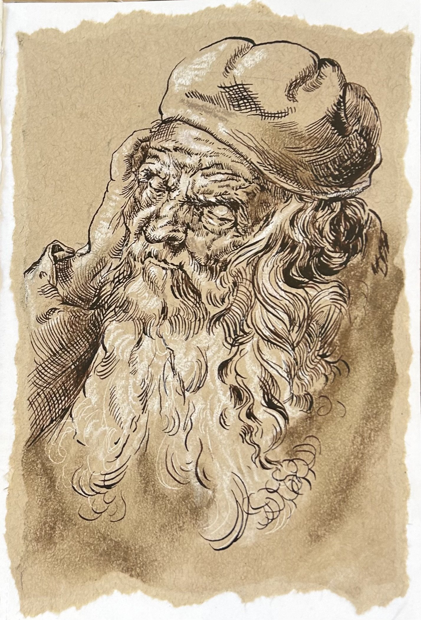 Albrecht's Elder.
India ink and conte on paper-
5,5" x 8"