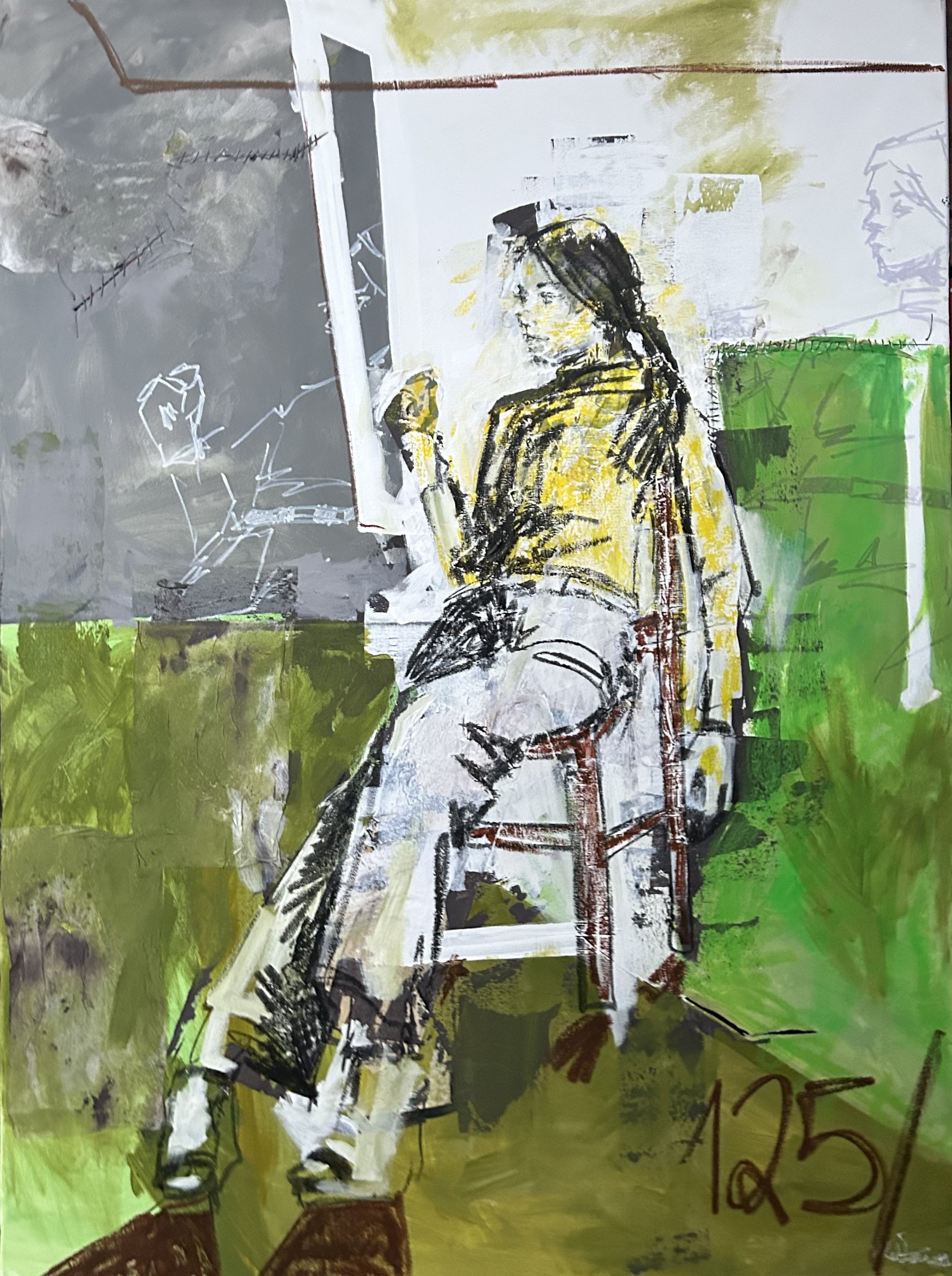 125.
Mixed media-
36" x 48"
