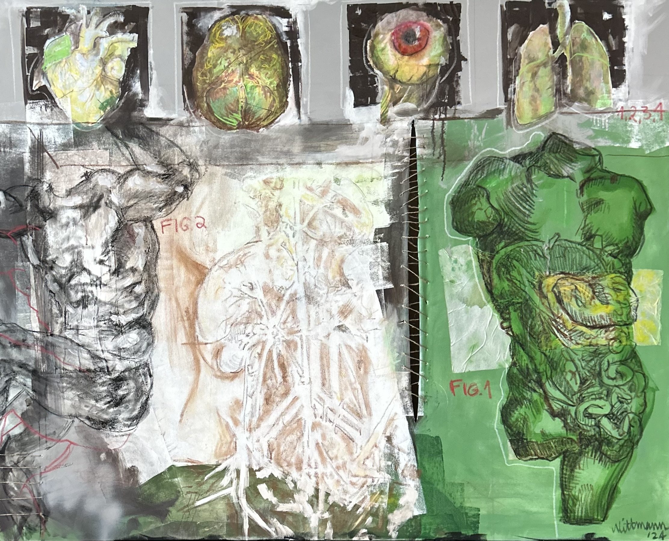 Furnace.
Mixed media-
48" x 60"