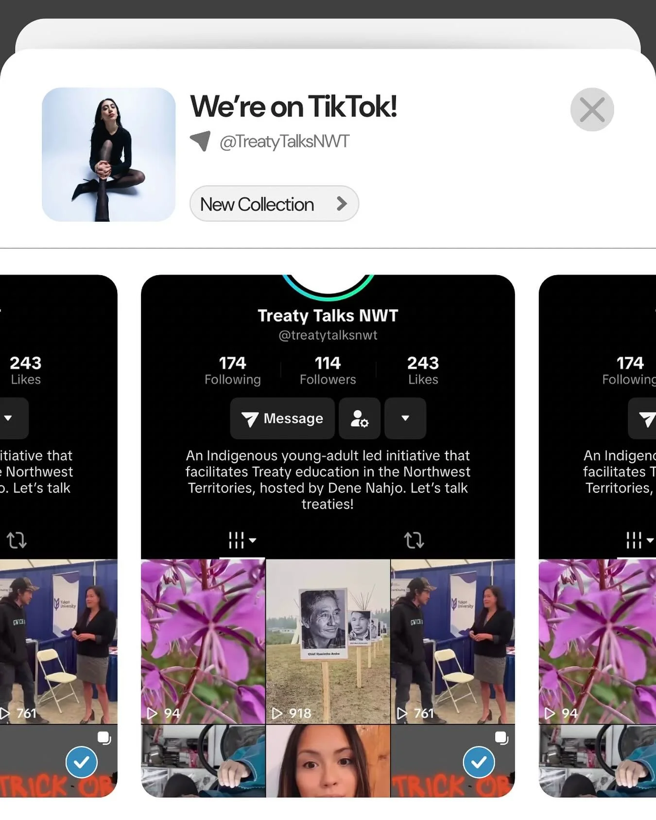 ✨we&rsquo;re on TikTok! Mahsi for the support ✨

#treatytalksnwt #treatytalks #talktreatytome #treaties #canada #northwestterritories #yukon #nunavut #indigenous #native #arctic