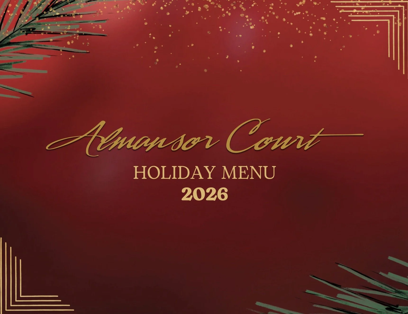 Almansor Court Holiday Menu, graphic
