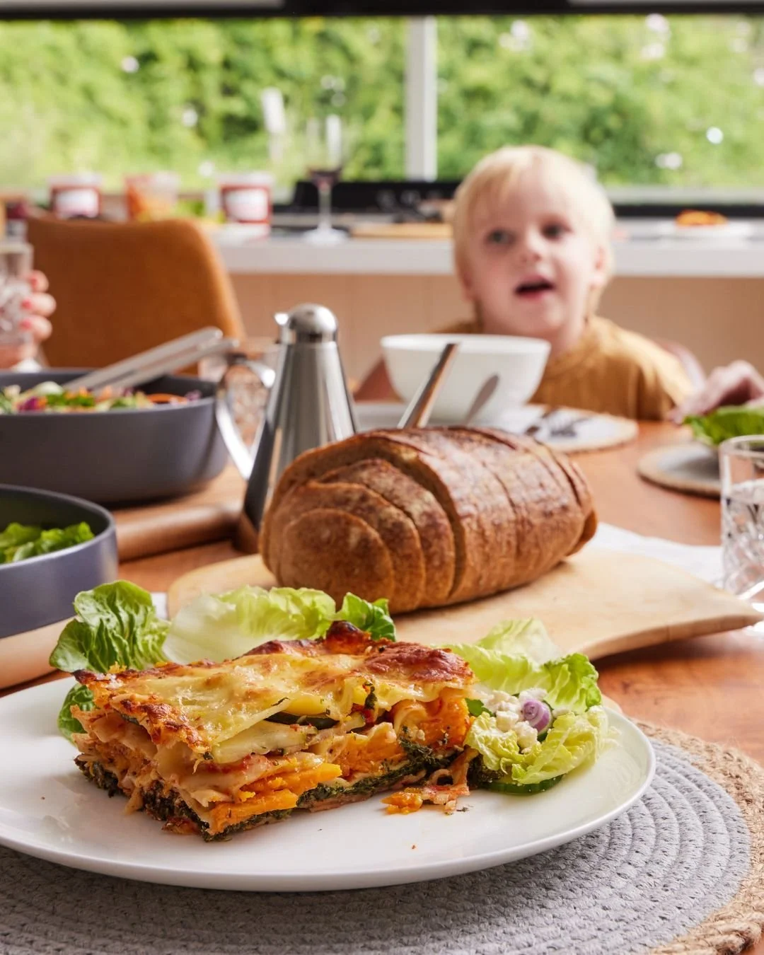 Whoever said kids don't eat vegetable clearly hasn't met our Vegetable Lasagne... 

Pop one on the table and watch the whole family dig in, little ones and big ones alike. Layers of fresh, handmade goodness that somehow wins everyone over, every sing