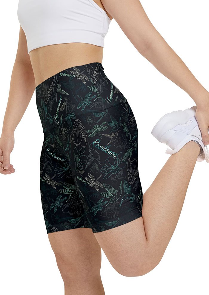 BLACK Teal Shorts Stretch.jpg