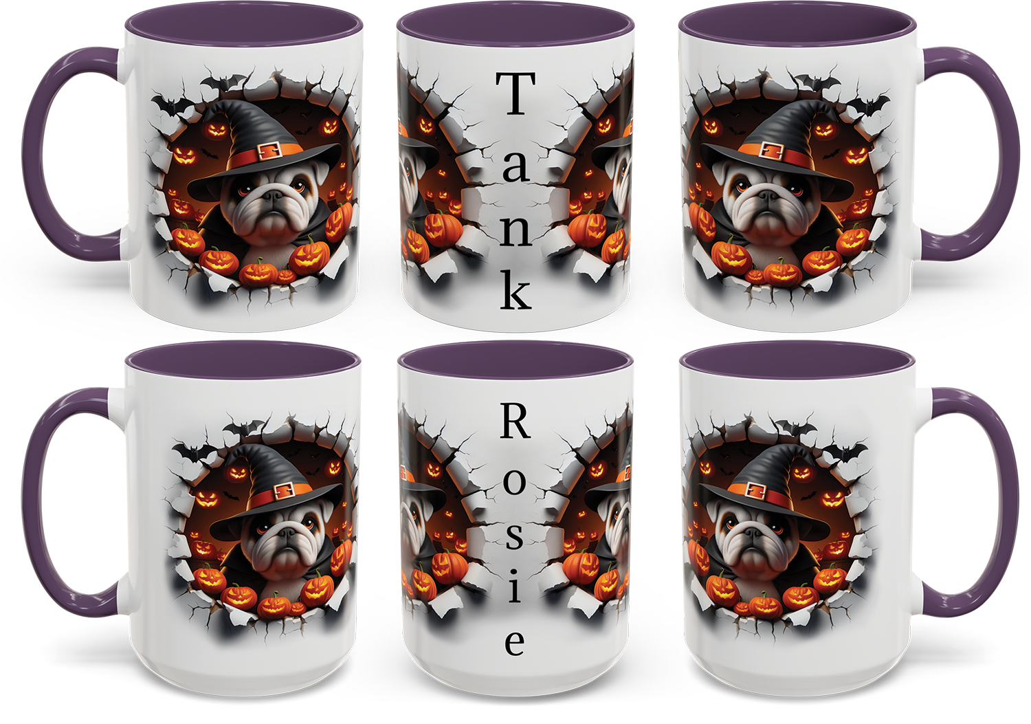 Personalized Halloween English Bulldog Coffee Mug — Halloween Dog Accent 11/15oz Mugs