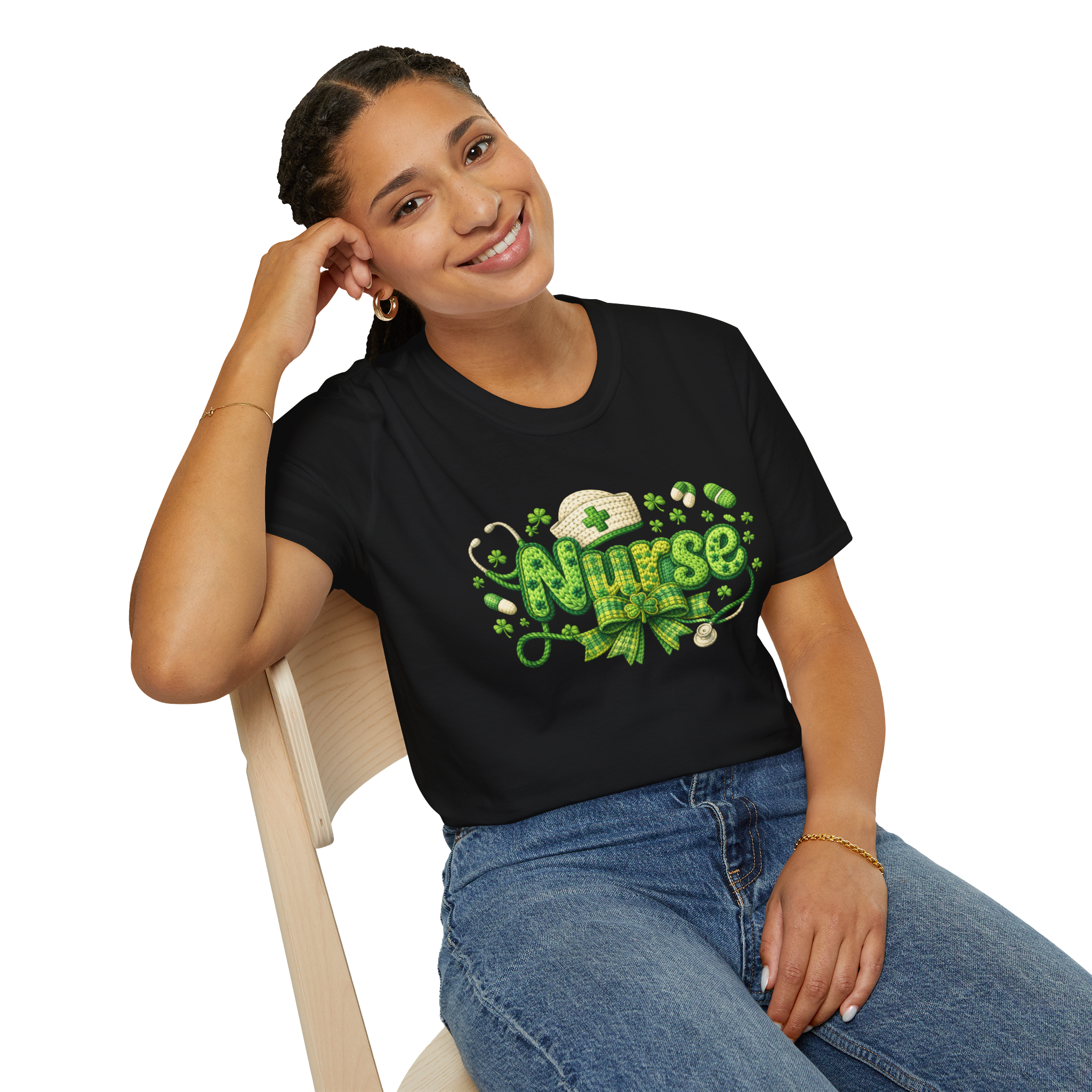 Nurse Shamrock St. Patrick's Day T-Shirt – Green Nurse Graphic Tee