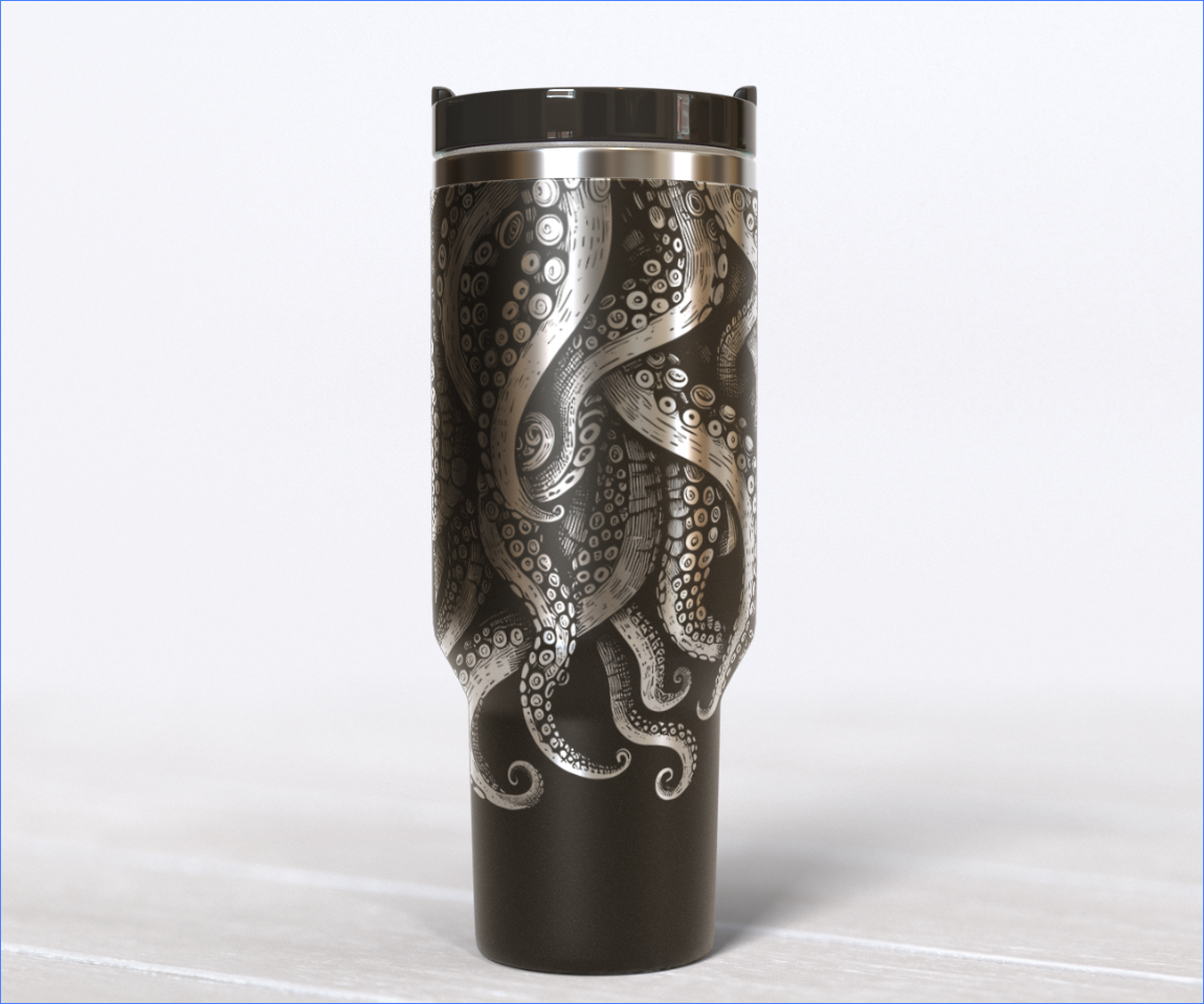 40oz Octopus Tumbler with Straw