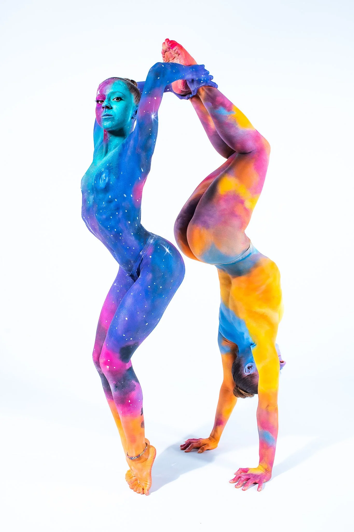 Models in body painting