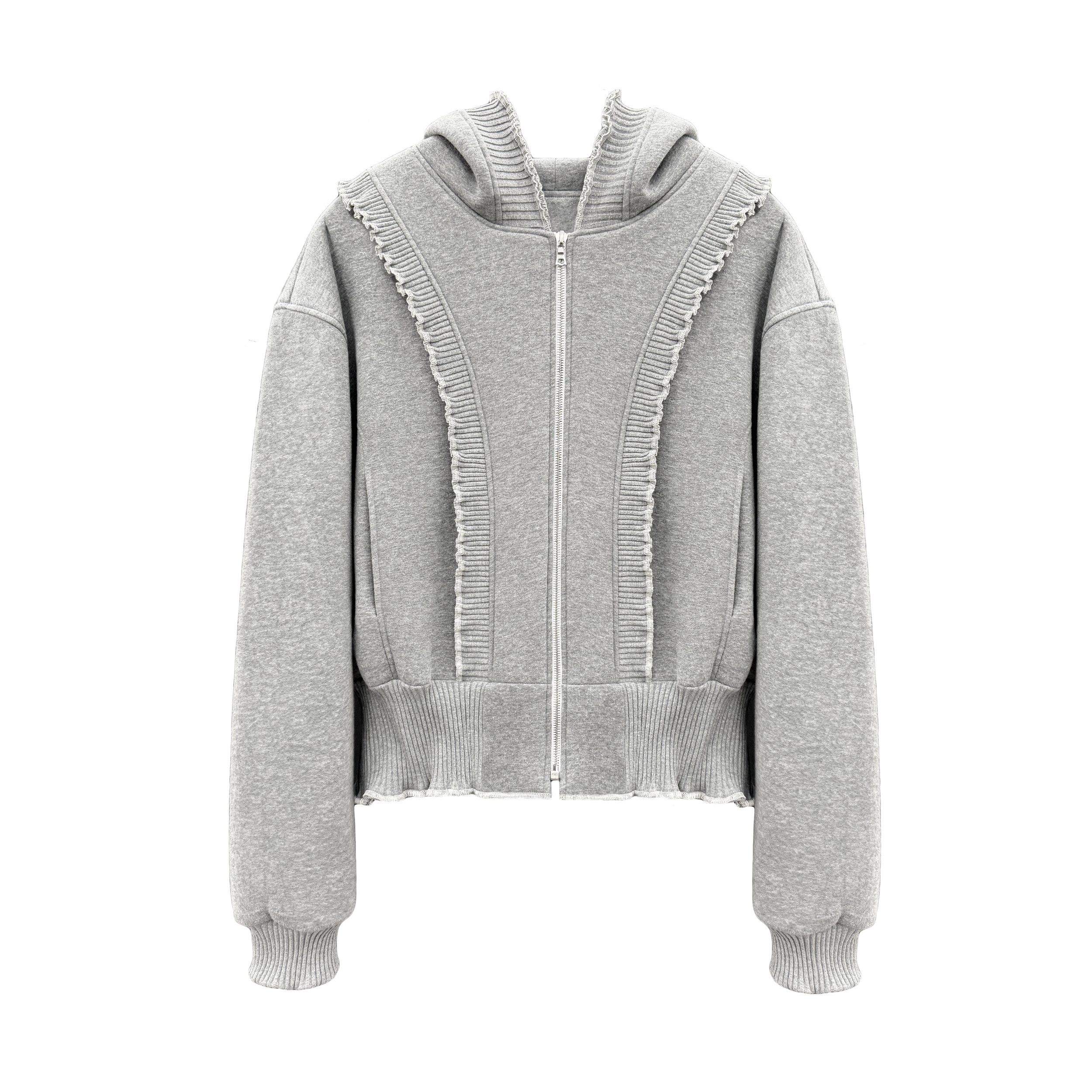 Bomber hoodie grey