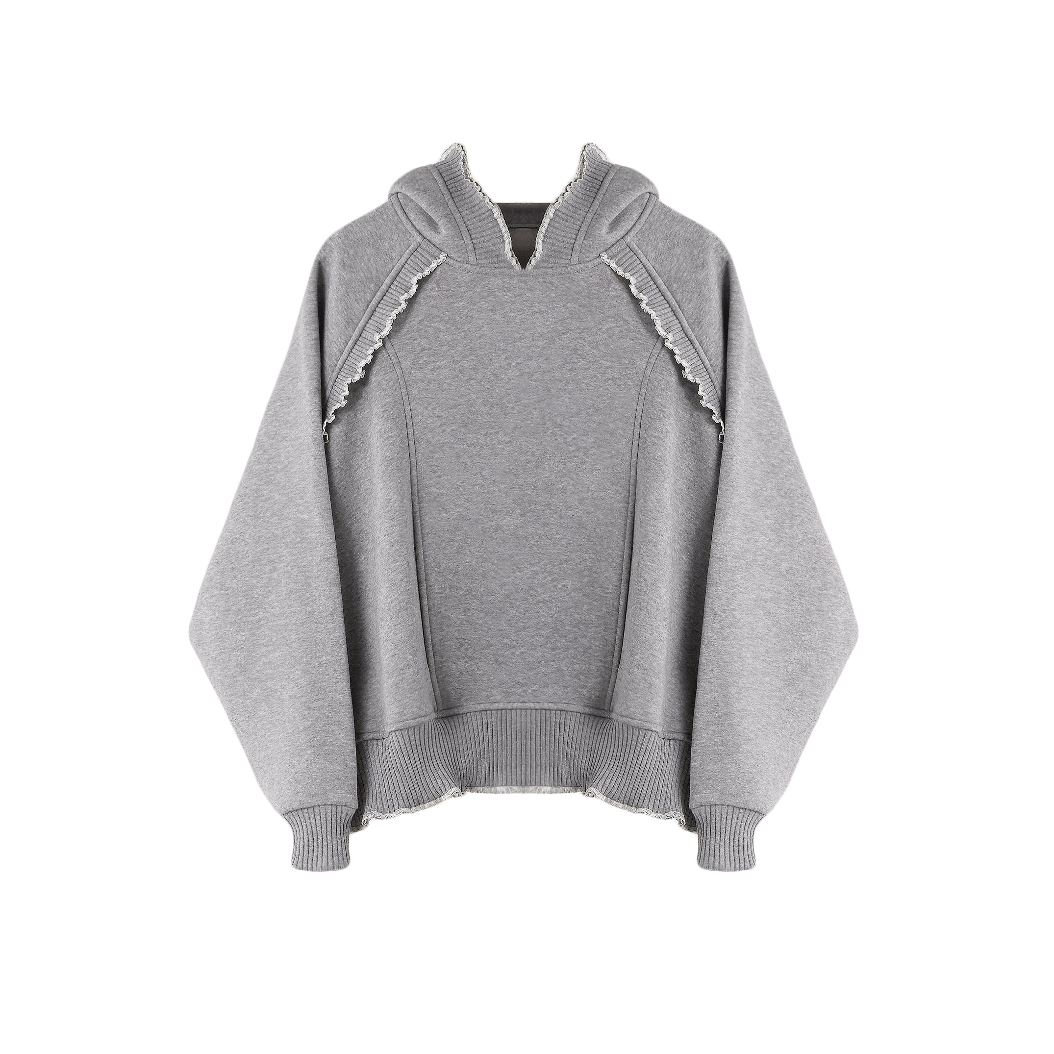 Raglan hoodie grey