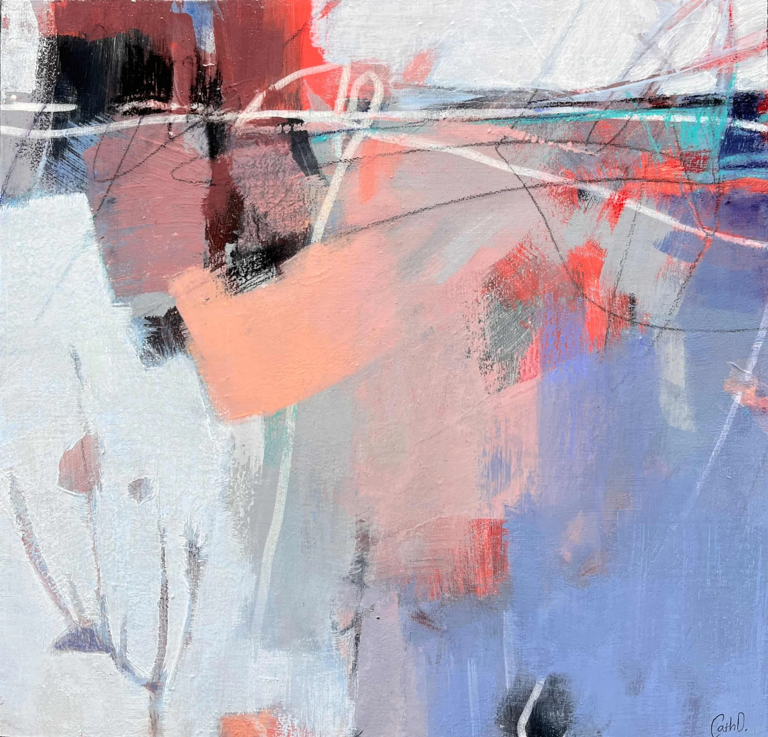 Seeds of Time (2024). Acrylic on wood panel. 30 x 30cm. SOLD.