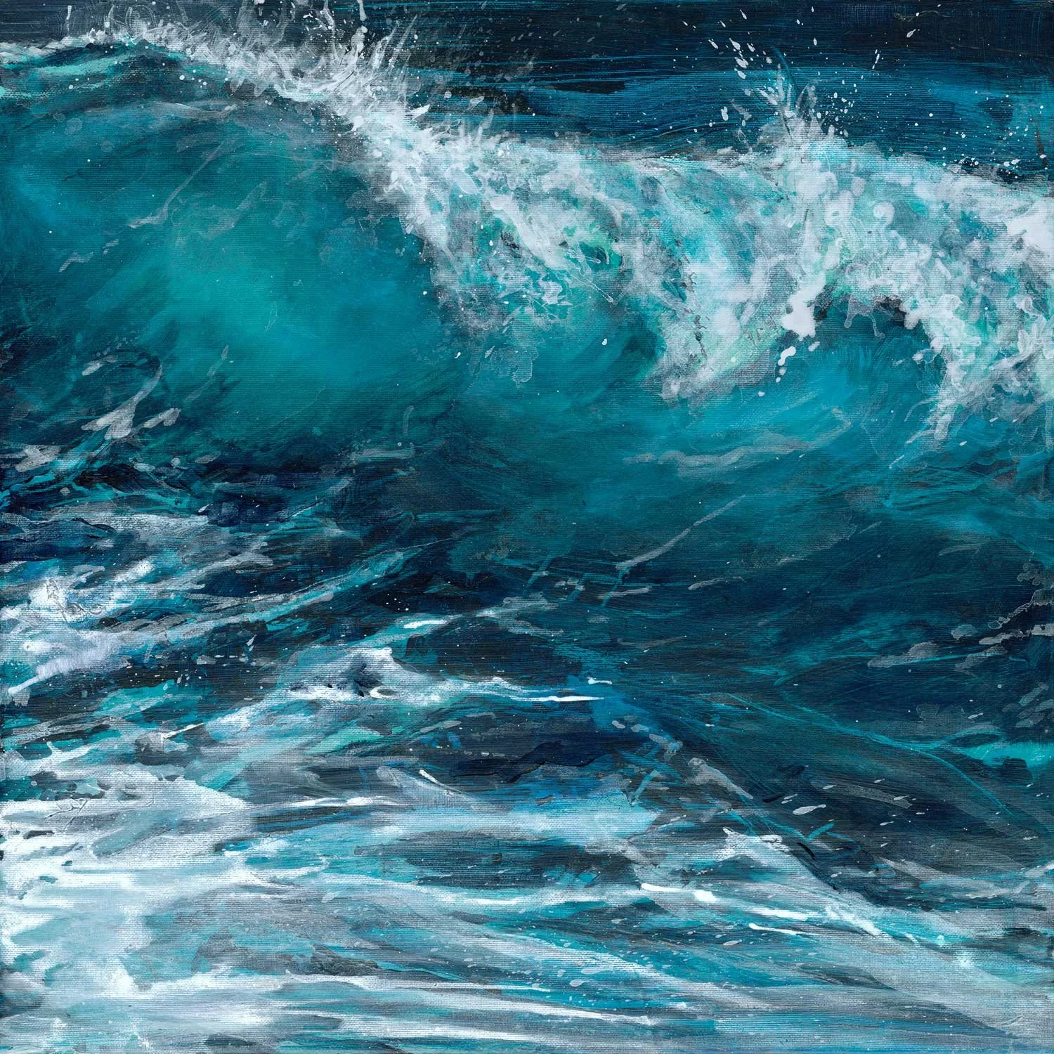 Soul of the Sea 1 ( 2022). Acrylic on canvas. 50 x 50cm. SOLD.