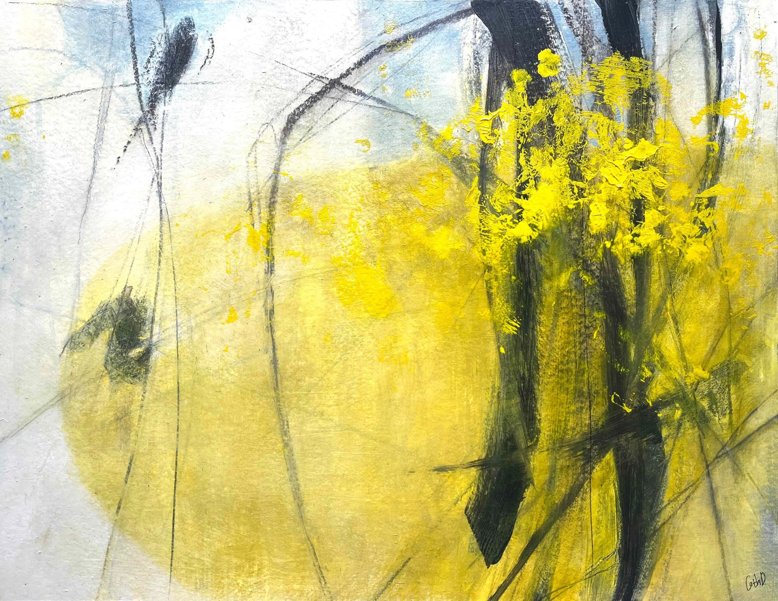 Promise 5 (2024). Mixed media on paper. 62 x 48cm. SOLD.