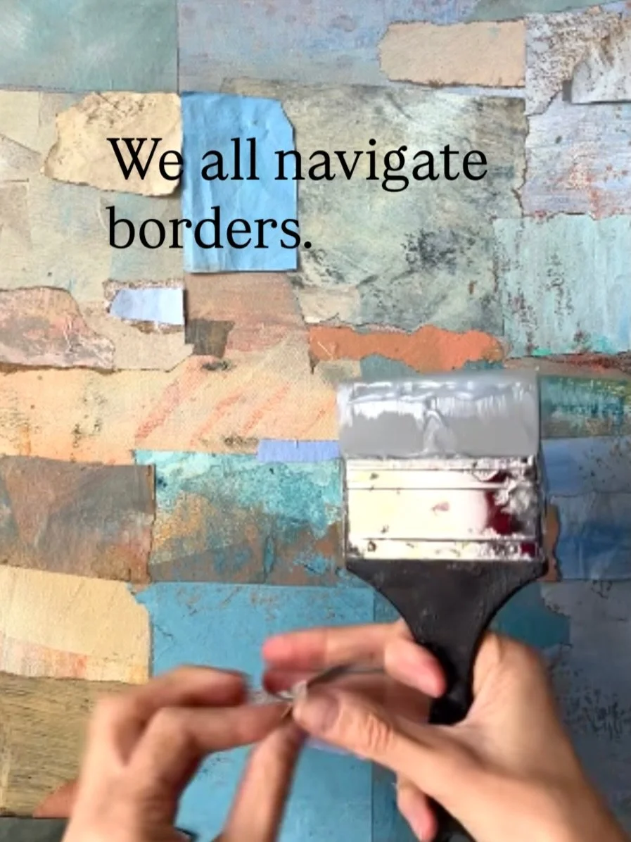 Borders shape all of us.

Some are visible.
Some live quietly inside the body, the story, the memory.

Topophilia asks what becomes possible when we meet those edges with care, and when we allow difference to exist without erasure.

This exhibition i