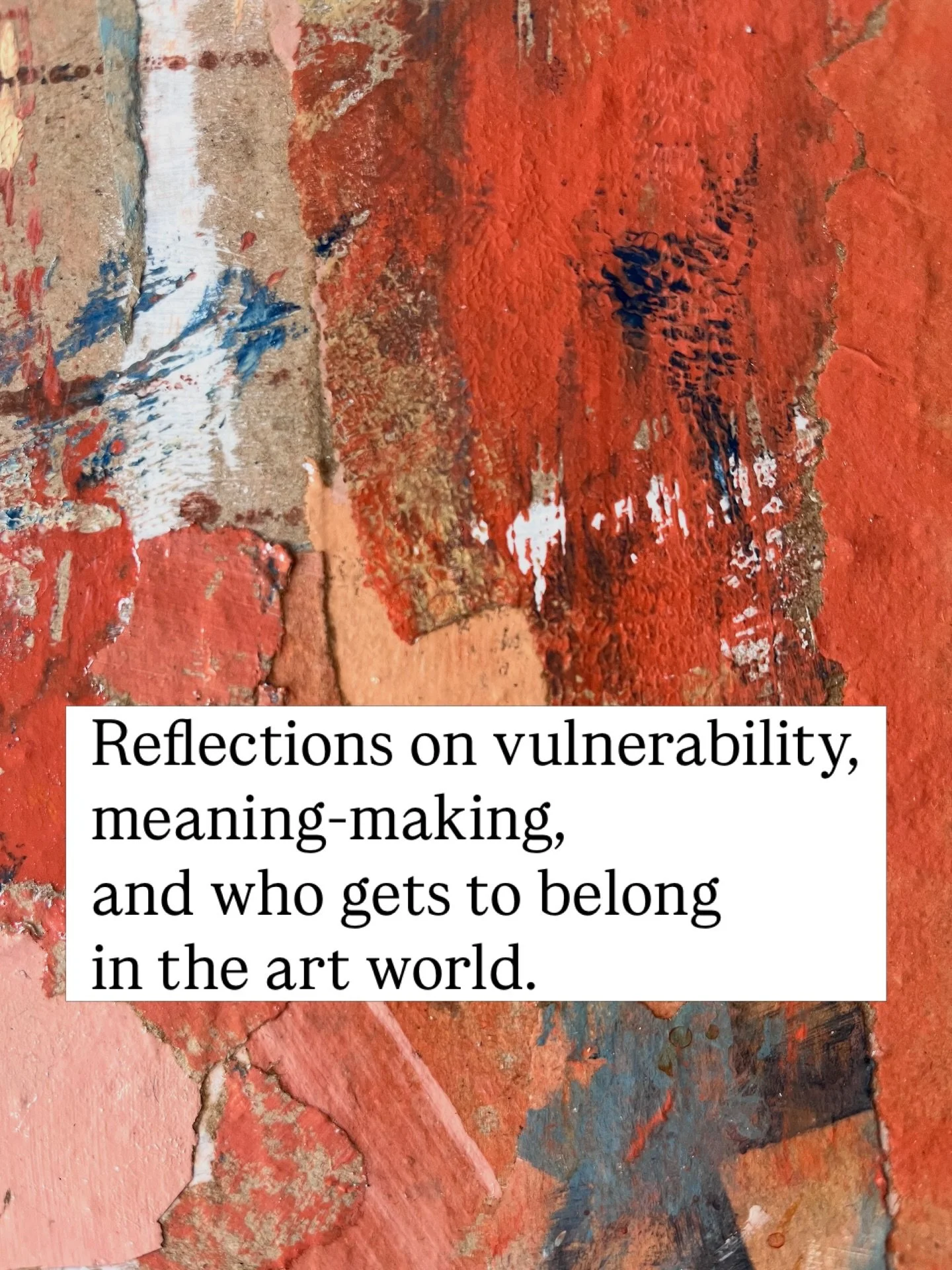 While preparing my TOPOPHILIA exhibition, I wrestled with how much of my creative process, personal stories, and what the artworks mean to me to share alongside the work. That tension helped me to articulate something that feels important&hellip;

I 