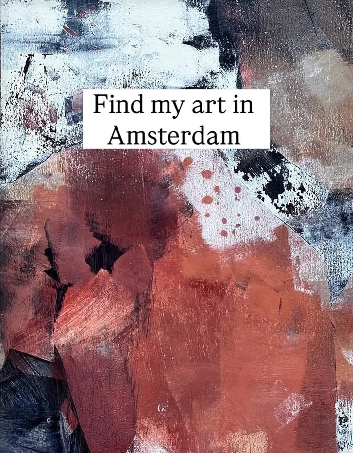 Thanks to the email gremlins, I found out just yesterday that three of my abstract mixed media paintings were selected for a group exhibition at @vrijpaleis in the heart of Amsterdam - opening this week!

THURS 2 APRIL - YOU&rsquo;RE INVITED!
The exh