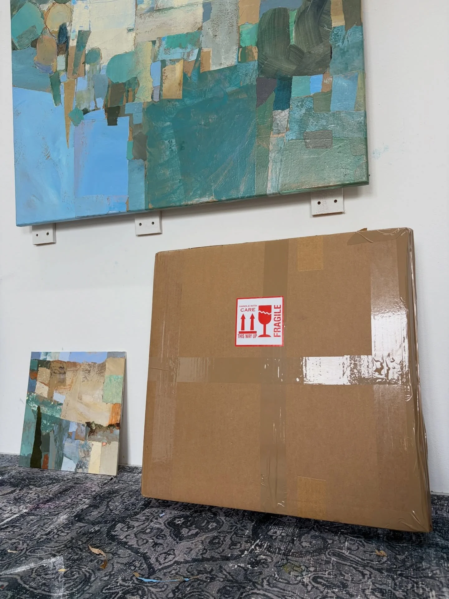 &ldquo;Resilience Grows&rdquo; is all packed up safely and ready for collection on Monday so she can travel to her new home in the USA. ❤️

🏷️ art shipment, art courier, international artist, original artwork, abstract paintings, mixed media art in 