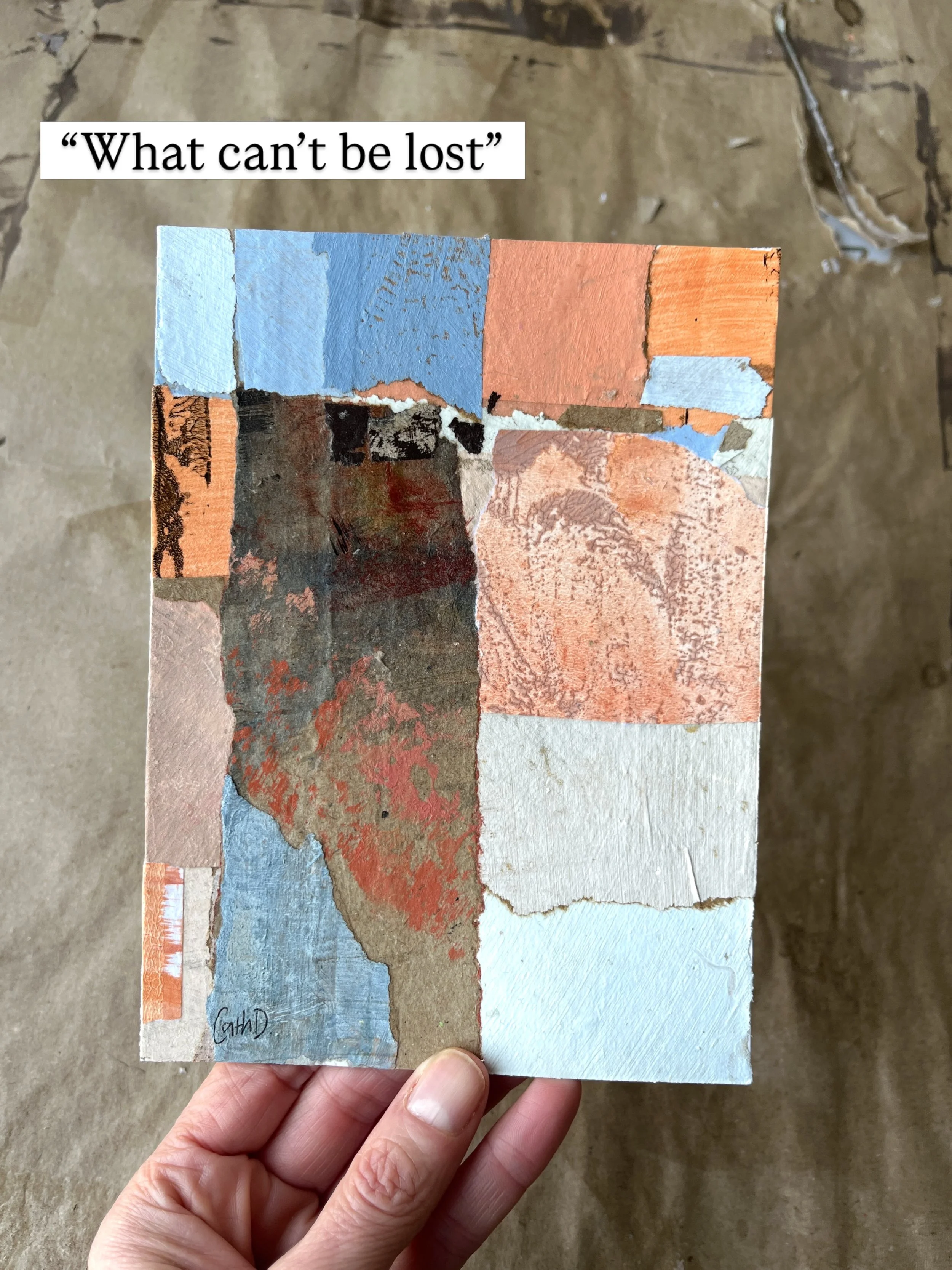 Buy a small original artwork &amp; support families affected by Alzheimers&hellip;

I was very pleased to donate this small mixed media artwork titled, &ldquo;All that can&rsquo;t be lost&rdquo;, to the @paeartforacause exhibition in support of aware