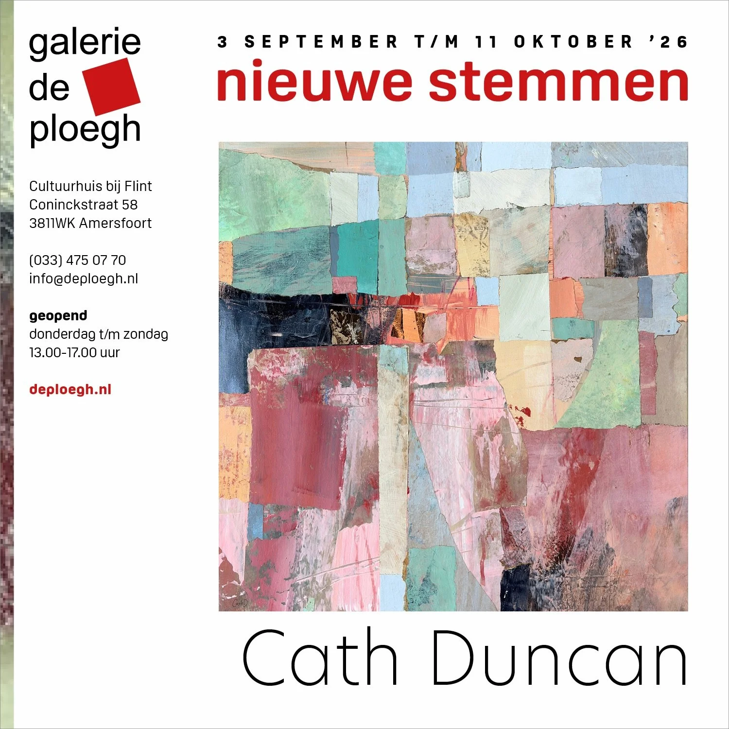 Opening on Sunday! Join us for a musical and poetic celebration&hellip;.

15:00 on Sunday 6 Sept
Galerie De Ploegh, Amersfoort @galeriedeploegh 

Seven artists working across print, photography, paint, drawing, collage, and mixed medias&hellip; come 