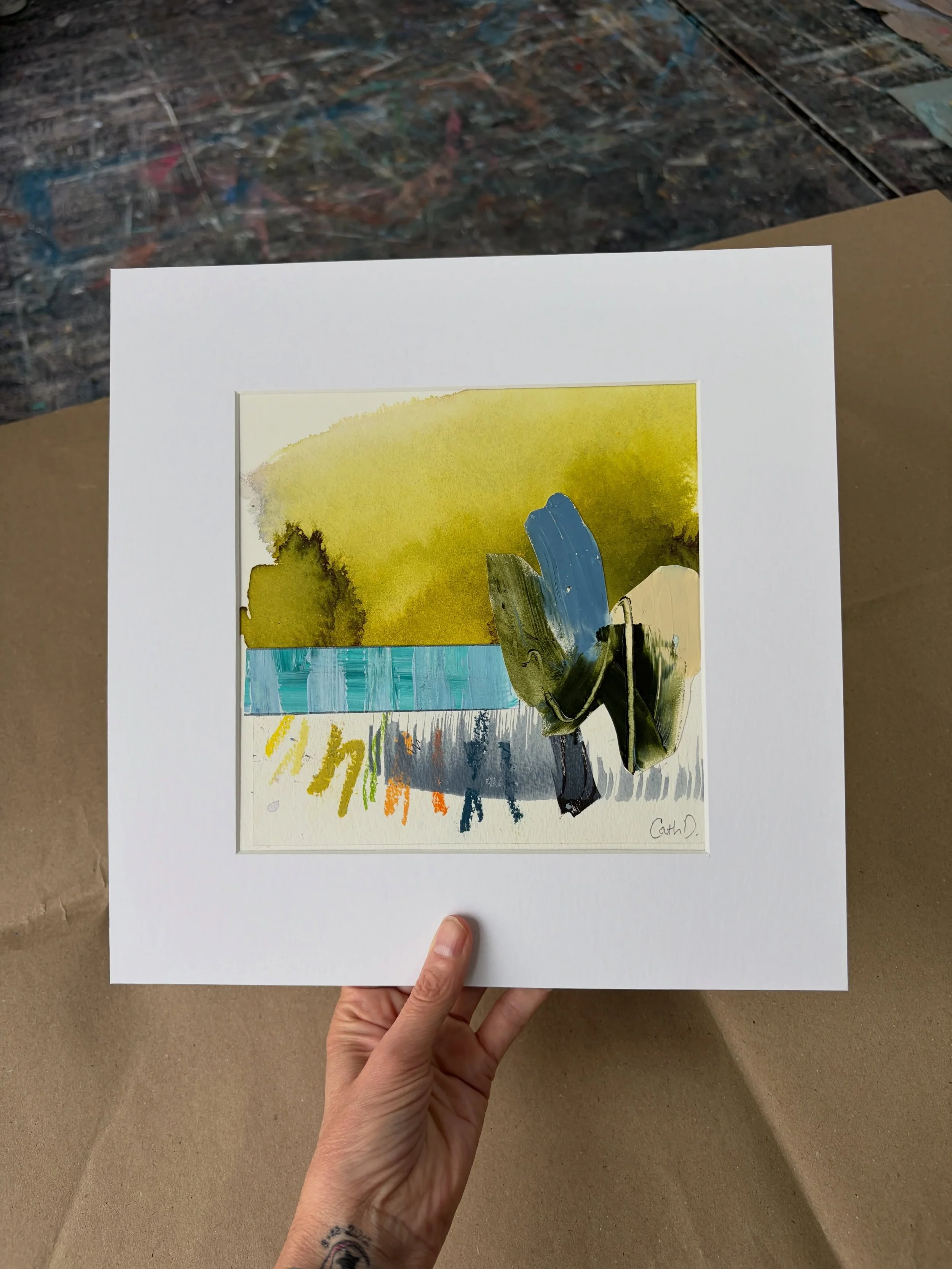 I created these little abstract landscapes out of recycled bits and pieces from my studio (see my previous post to find out exactly what I&rsquo;ve used).

I enjoy the struggle and surprise in creating art using only found materials. The constraints 