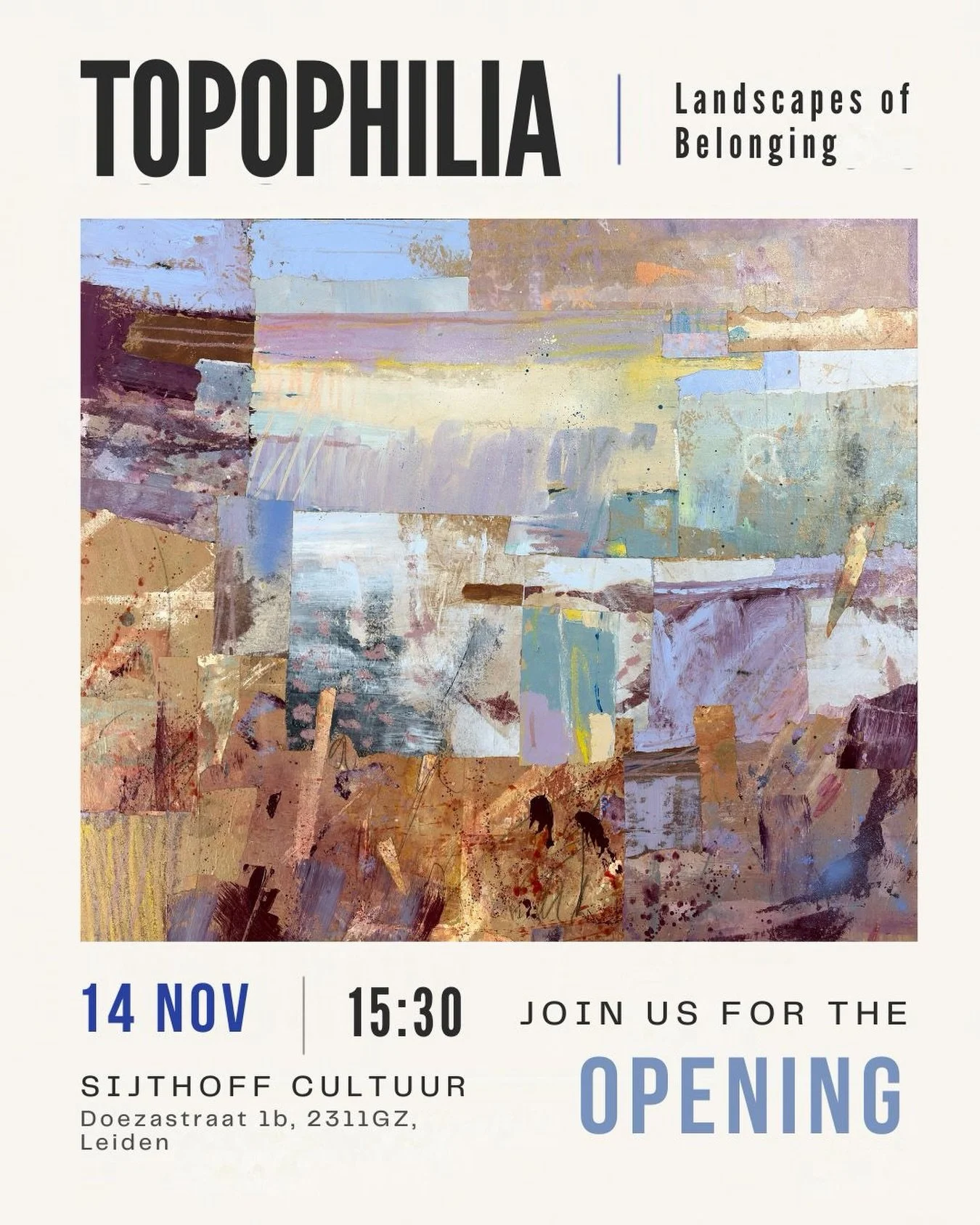 I&rsquo;m excited to share that I have another solo exhibition coming up, and you&rsquo;re invited to the opening!

Come and celebrate with drinks and hapjes. During the opening, journalist Maarten Baanders, will also interview me about the work on d
