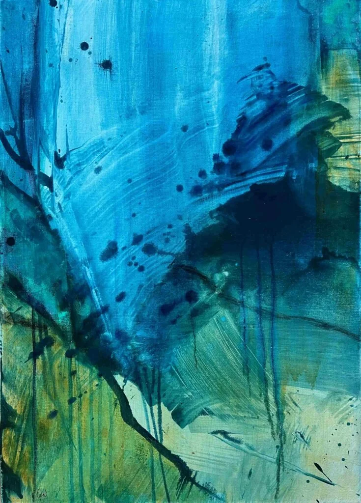 Power (Nimrod IX) ( (2023). Mixed media on canvas. 50 x 70cm. SOLD.