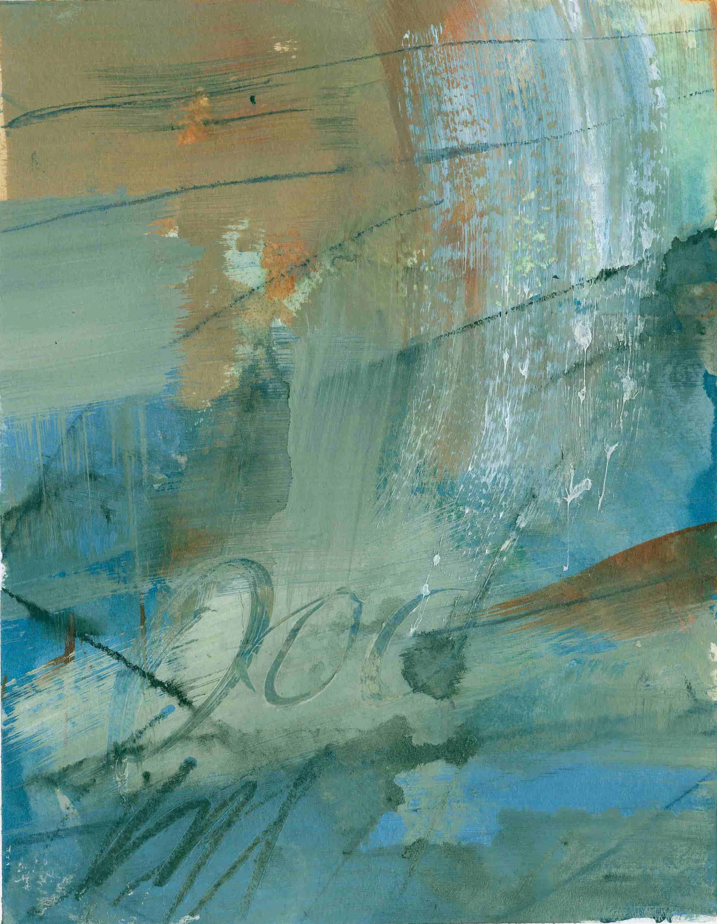 Calm in the Storm 3 (2024). Mixed media on paper. 17.5 x 22.5cm. Available. €125.