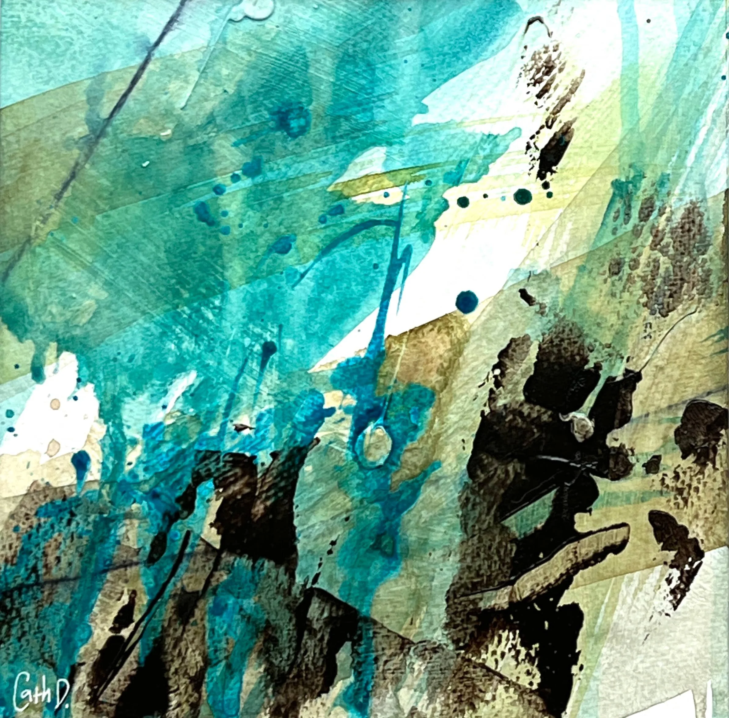 How Many kinds of Love 2 (2024). Mixed media on paper. 19.5 x 19.5cm, mounted with a 30 x 30cm white passe-partout. Available. €85.