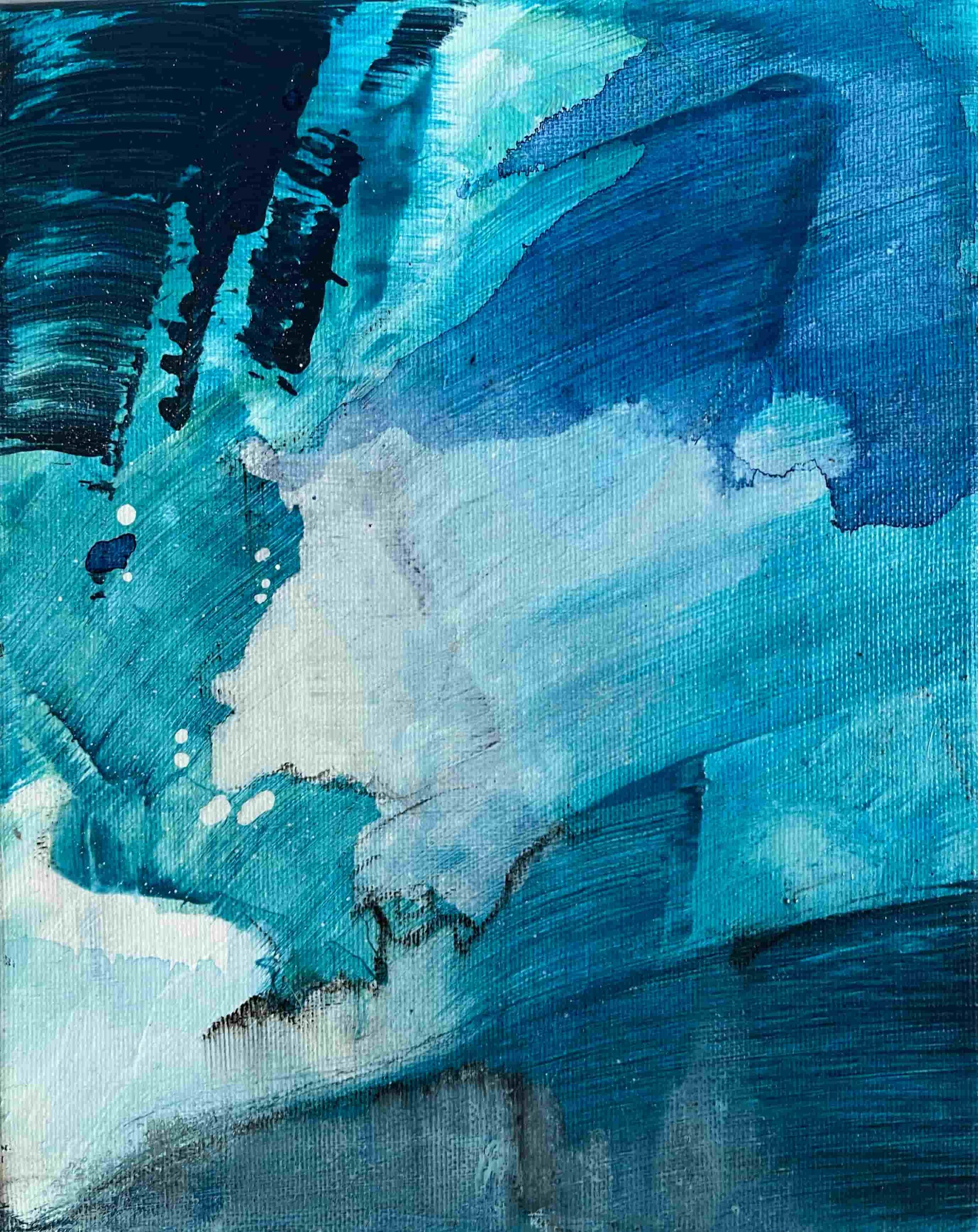 Ocean 1 (2022). Acrylic on canvas. 20 x 25cm. Available. €120.