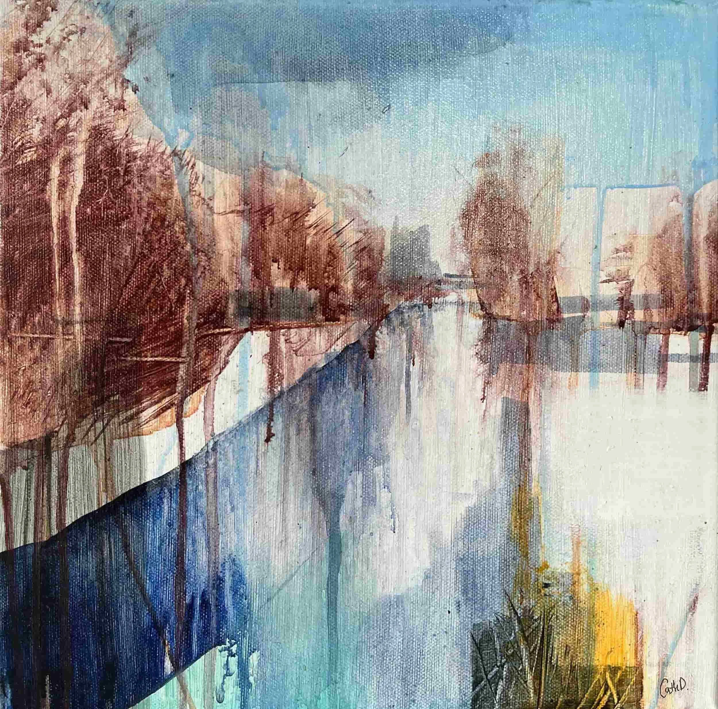 Wandelen 6 (2023). Acrylic on canvas. 30 x 30cm. Available. €225.