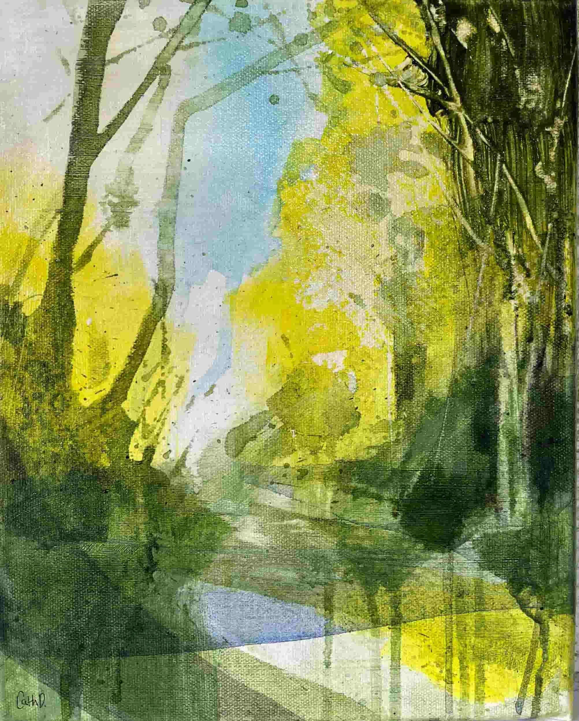 Wandelen 9 (2023). Acrylic on canvas. 24 x 30cm. Available. €190.