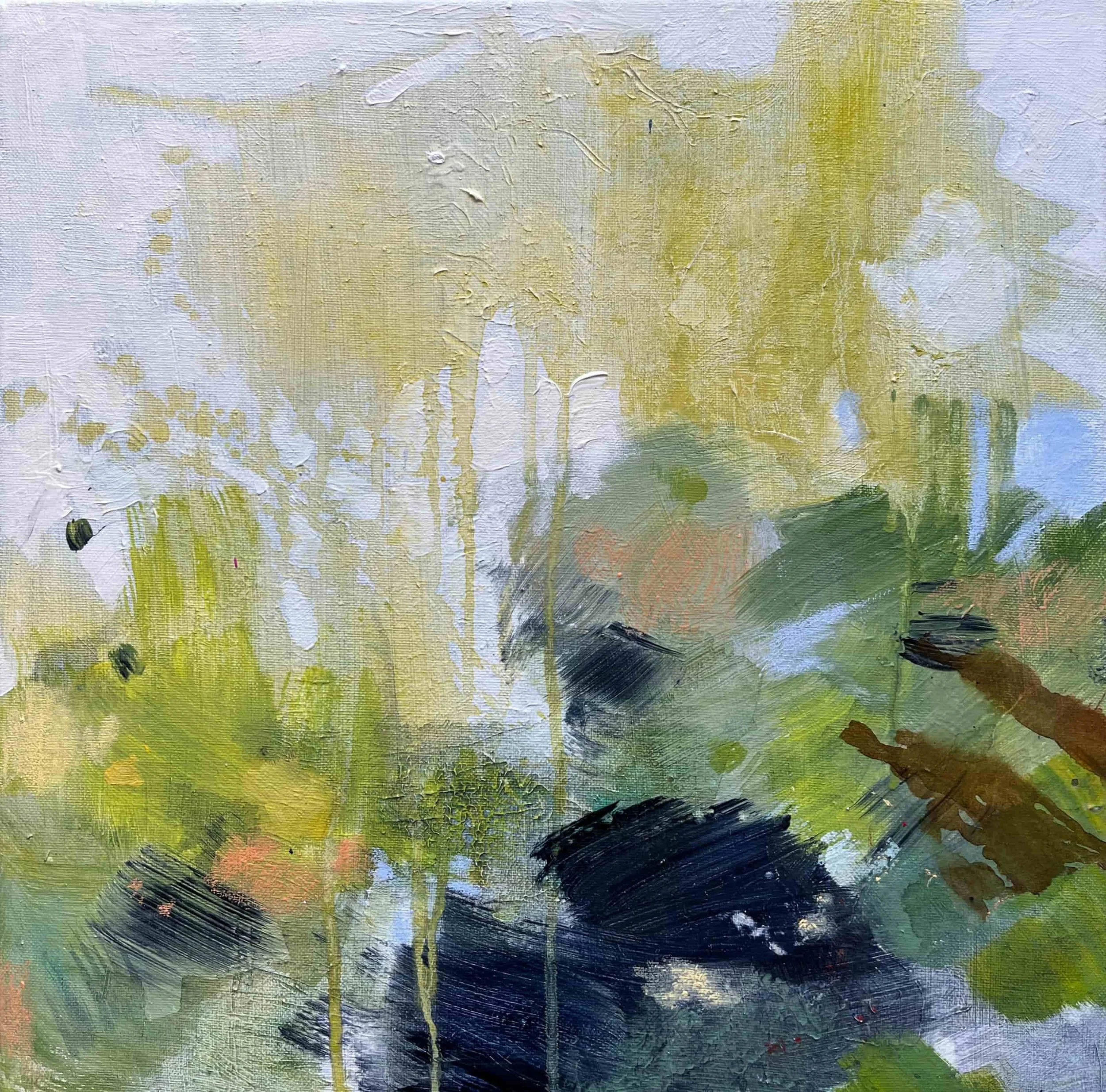 Golden Hour (2024). Acrylic on canvas. 40 x 40cm. Available. €340.