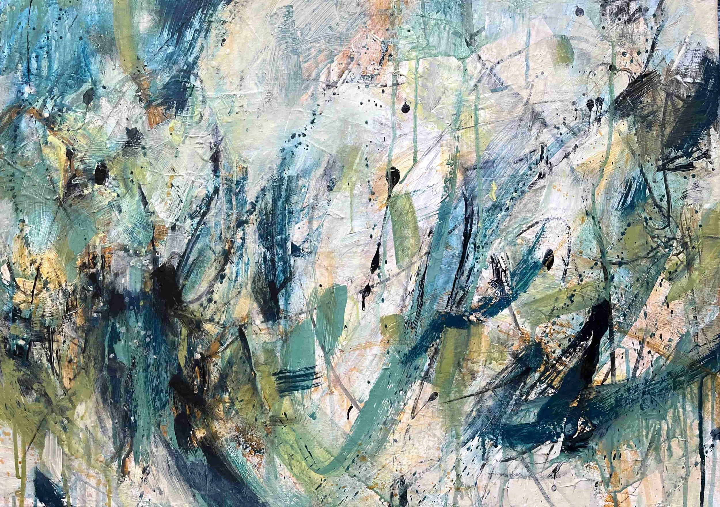 I'll Think About It (2024). Mixed media on canvas. 70 x 50cm. Available. €570