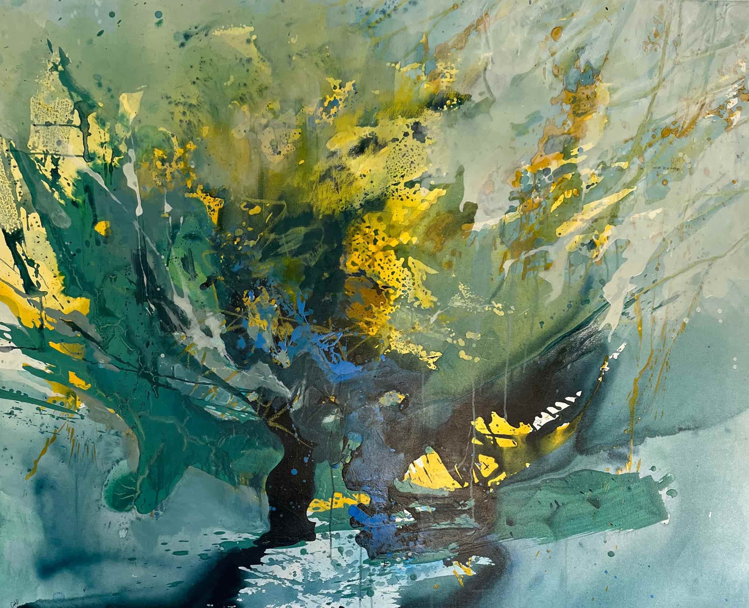 Vitality (2024). Mixed media on canvas. 150 x 120cm. Available. €2500.