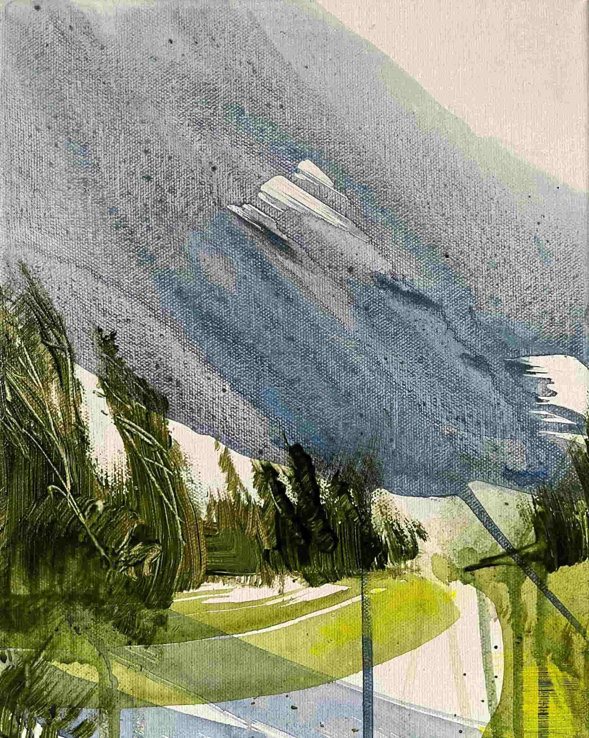 Wandelen 14 (2023). Acrylic on canvas. 24 x 30cm. Available. €190.