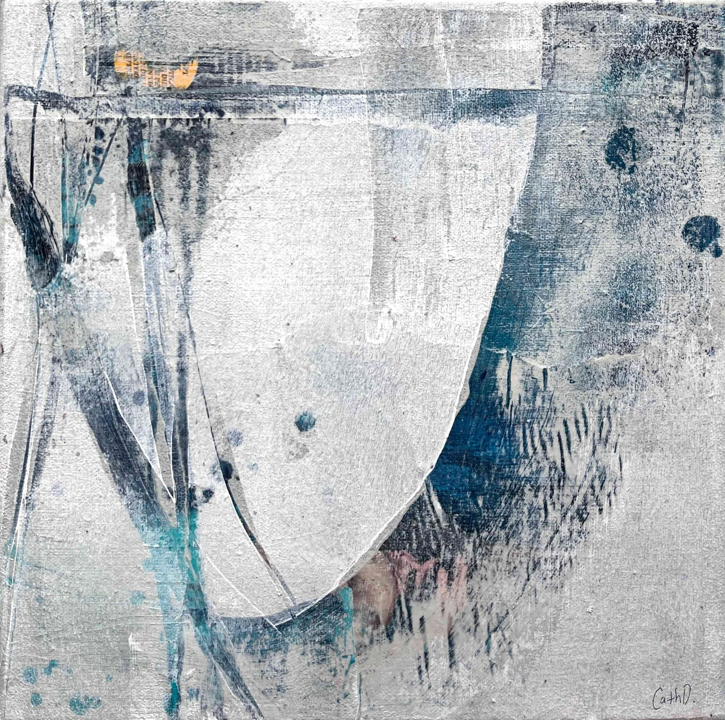 Whatever it is, don't be afraid of its plenty (Don't Hesitate by Mary Oliver) (2025). Mixed media on canvas. 30 x 30cm. Available. €225 unframed/ €275 framed with white wood floating frame.