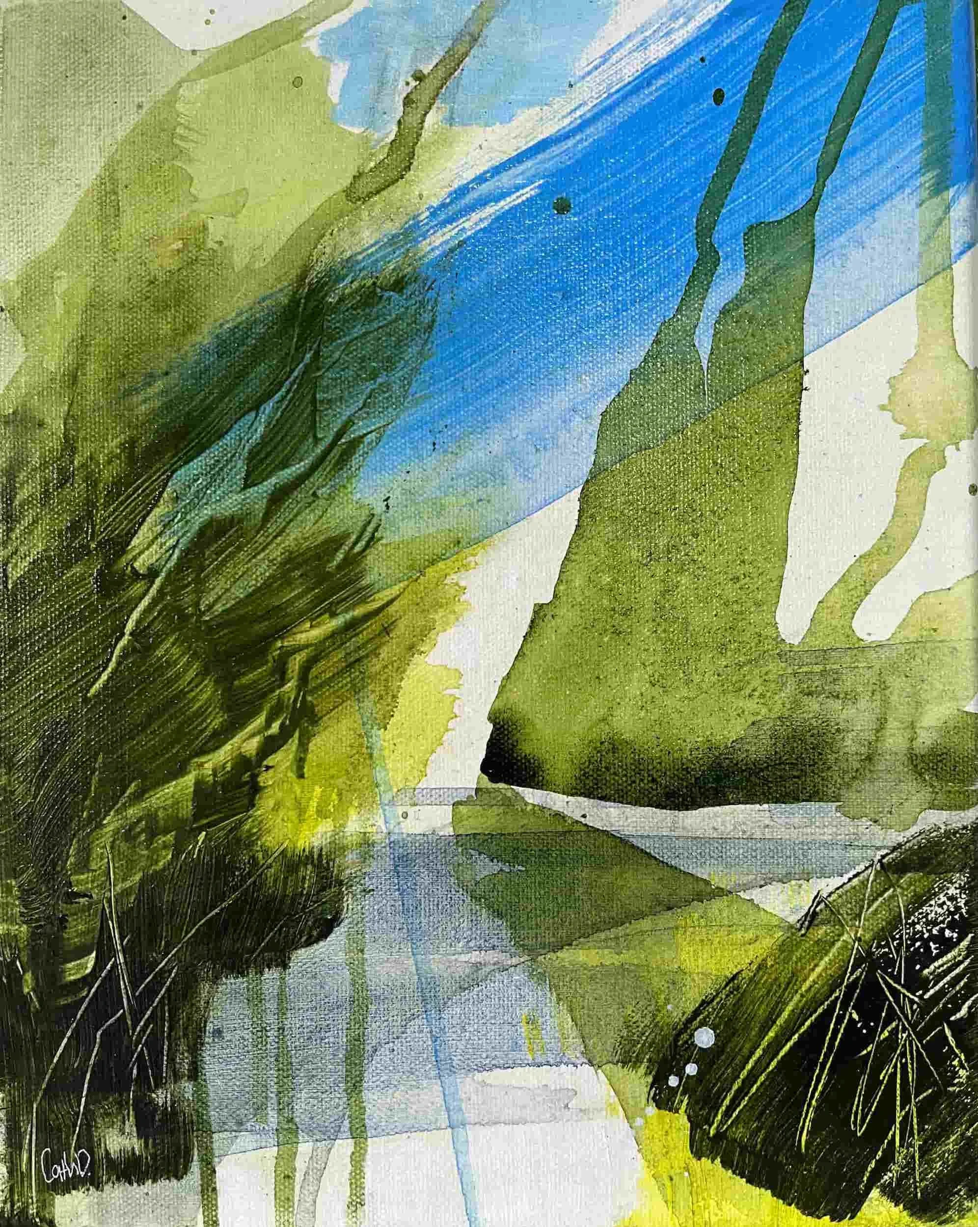 Wandelen 15 (2023). Acrylic on canvas. 24 x 30cm. Available. €190.