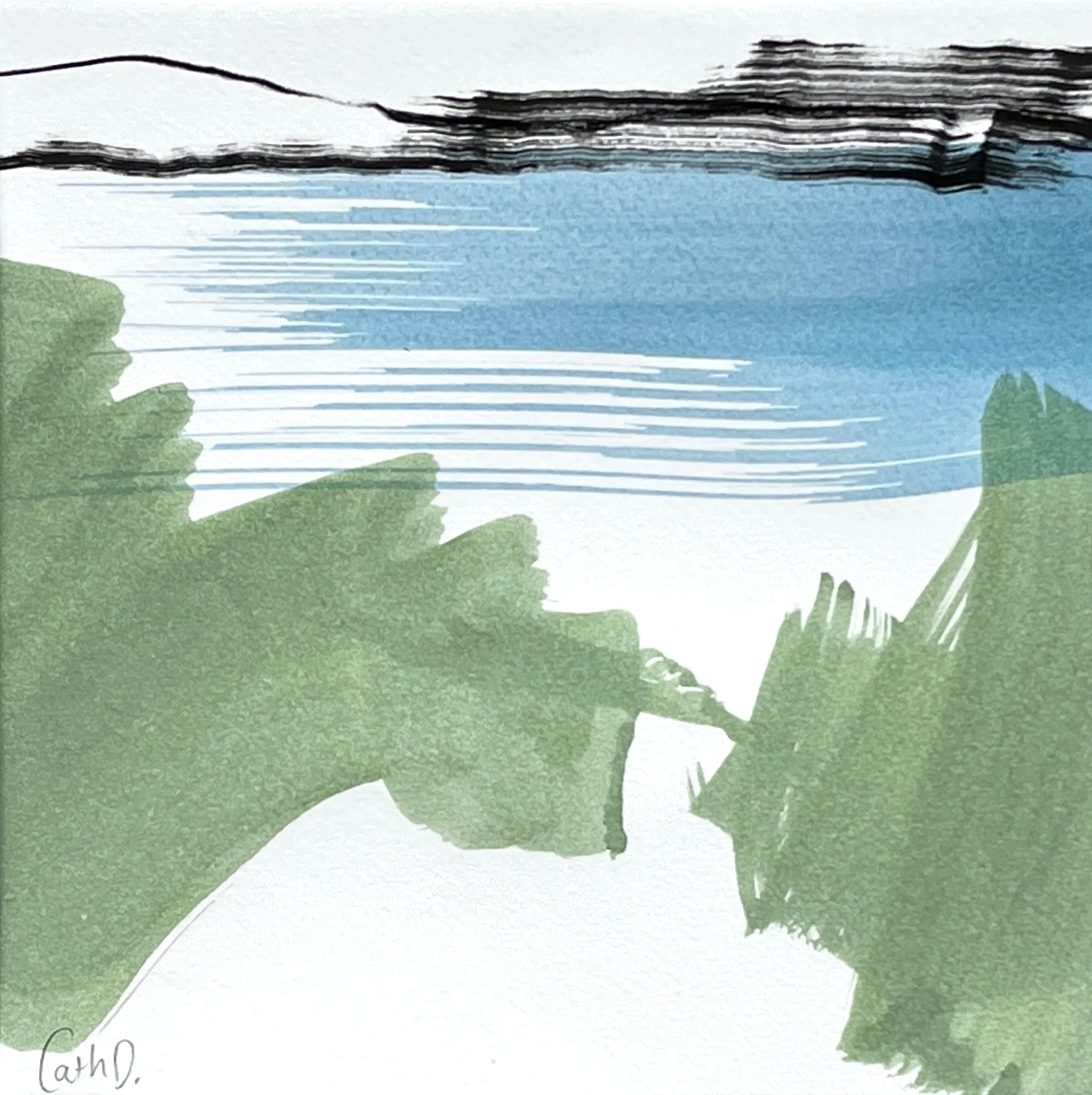 Practice Losing Farther, Losing Faster 4 (2024). Mixed media on paper. 19.5 x 19.5cm. Available. €155.

