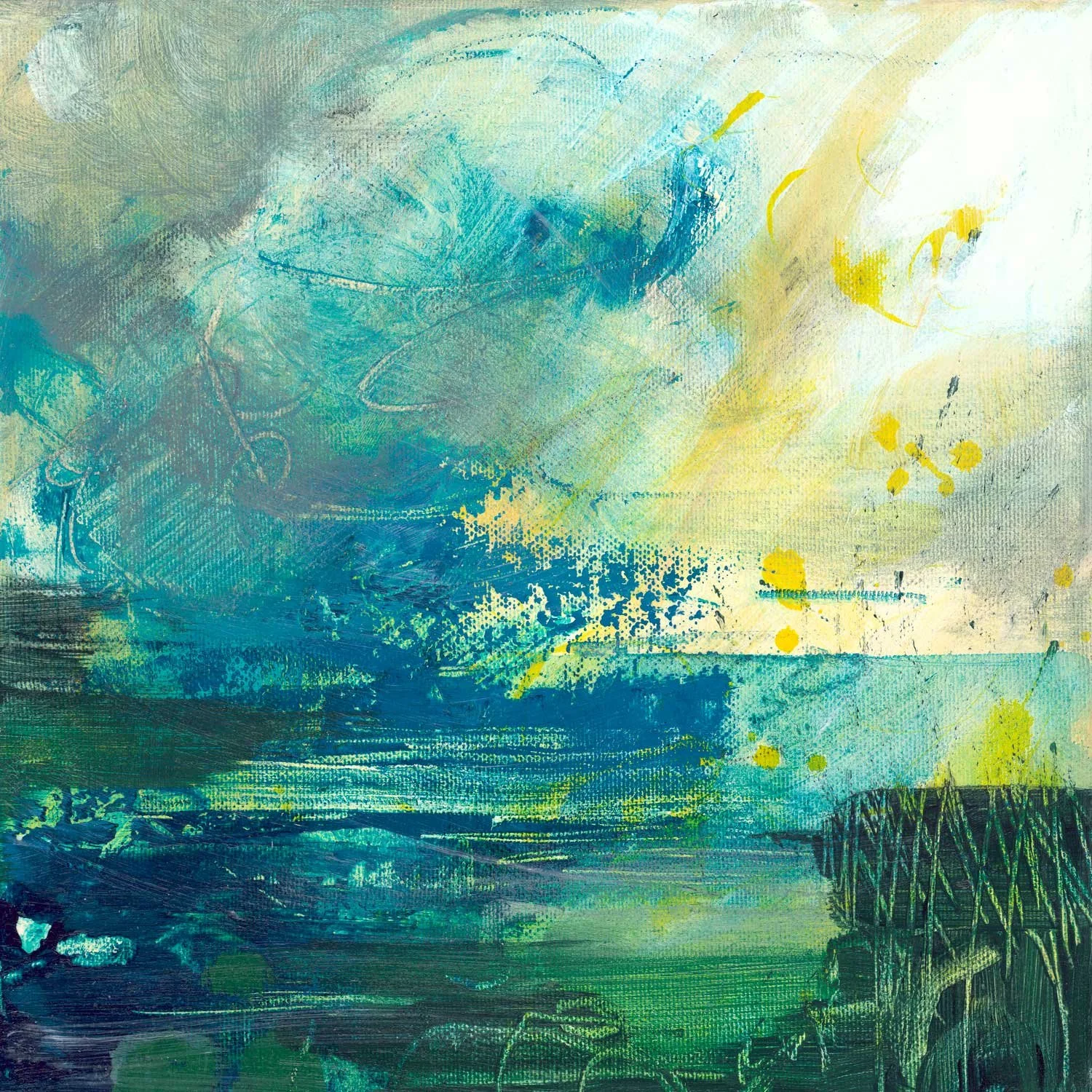 Ease Unforeseen 2 (2022). Acrylic on canvas. 25 x 25cm. Available. €170.