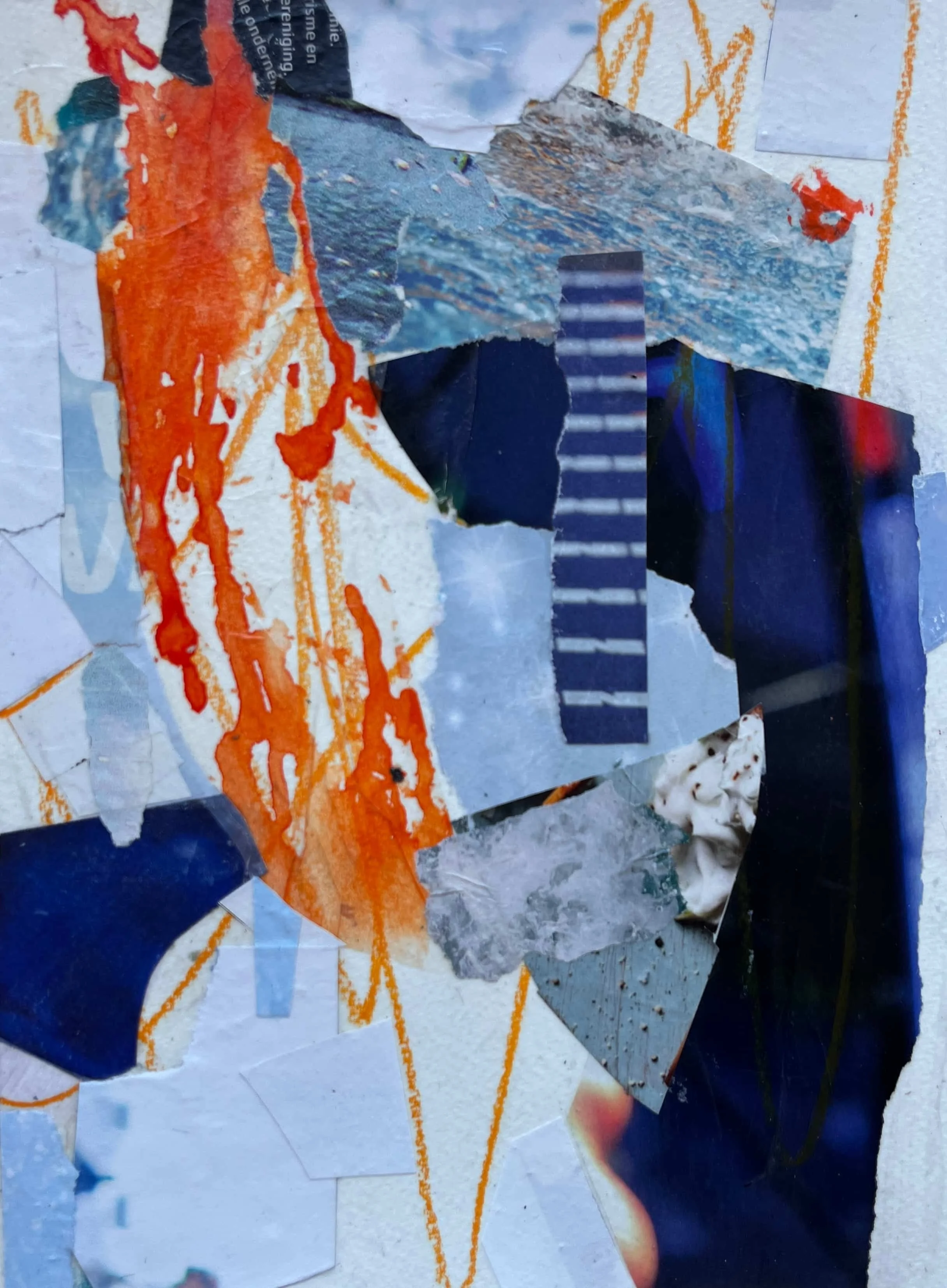 Take Me To The Sea 4 (2024). Mixed media on paper. 24 x 32cm. Available. €160.