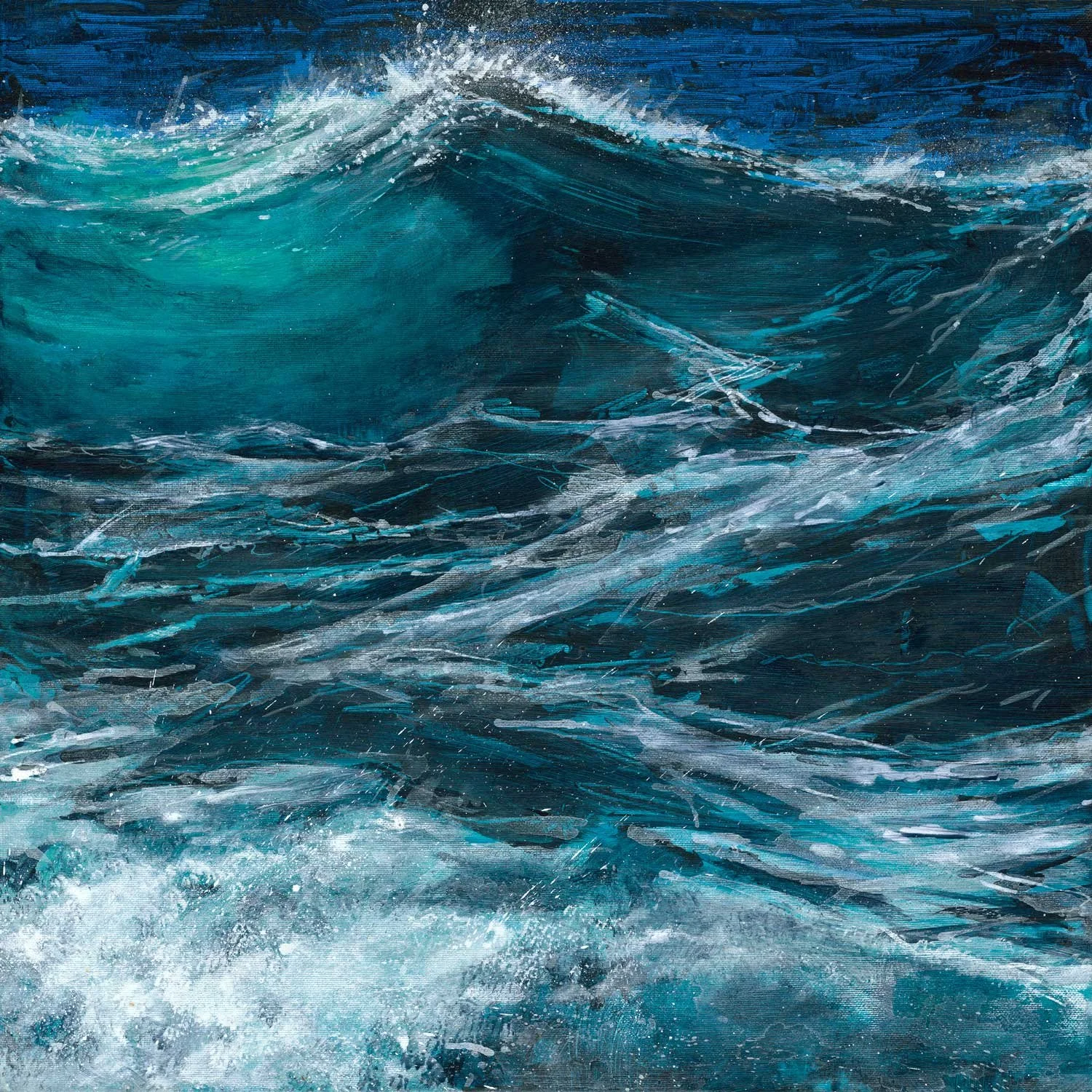 Soul of the Sea 2 ( 2022). Acrylic on canvas. 50 x 50cm. SOLD.