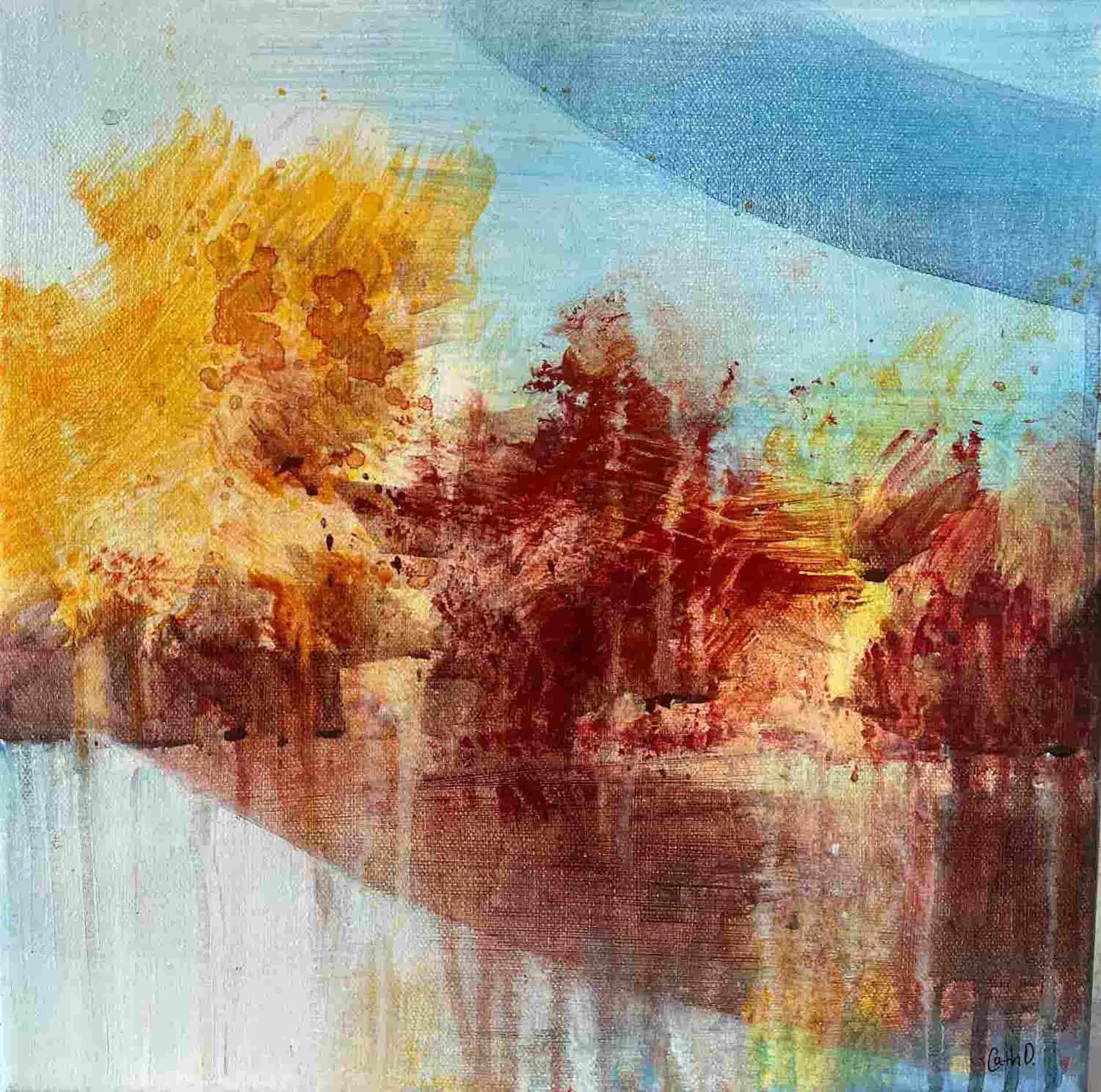 Wandelen 2 (2023). Acrylic on canvas. 30 x 30cm. Available. €225.