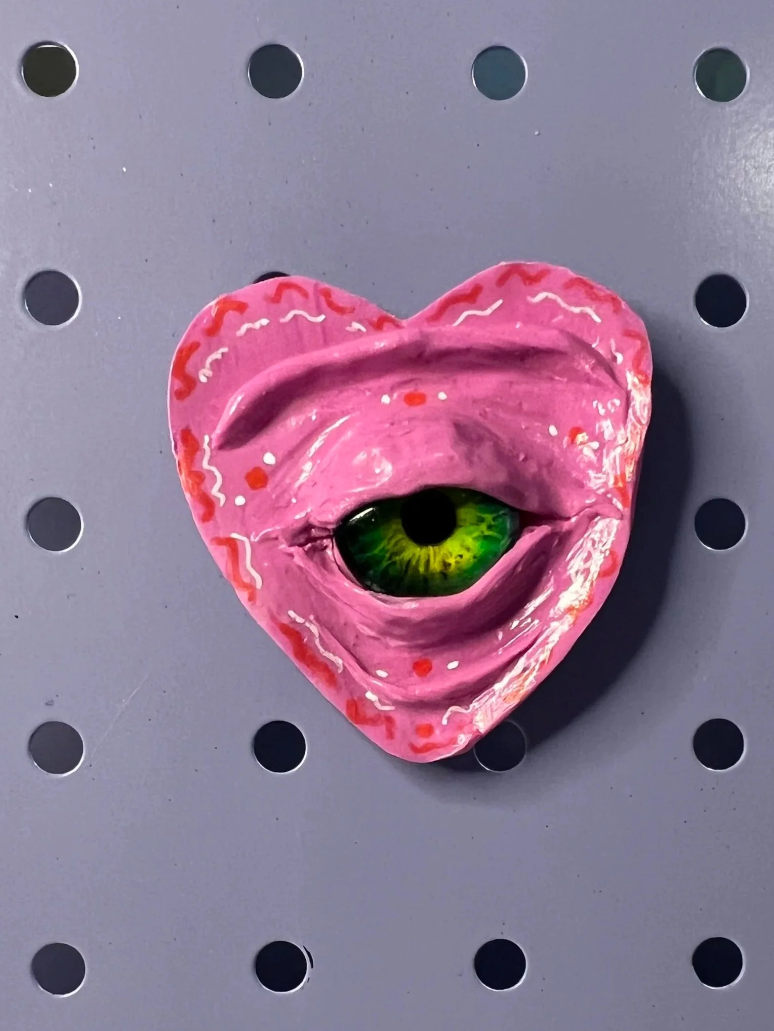 Pink Heart Eye Magnet