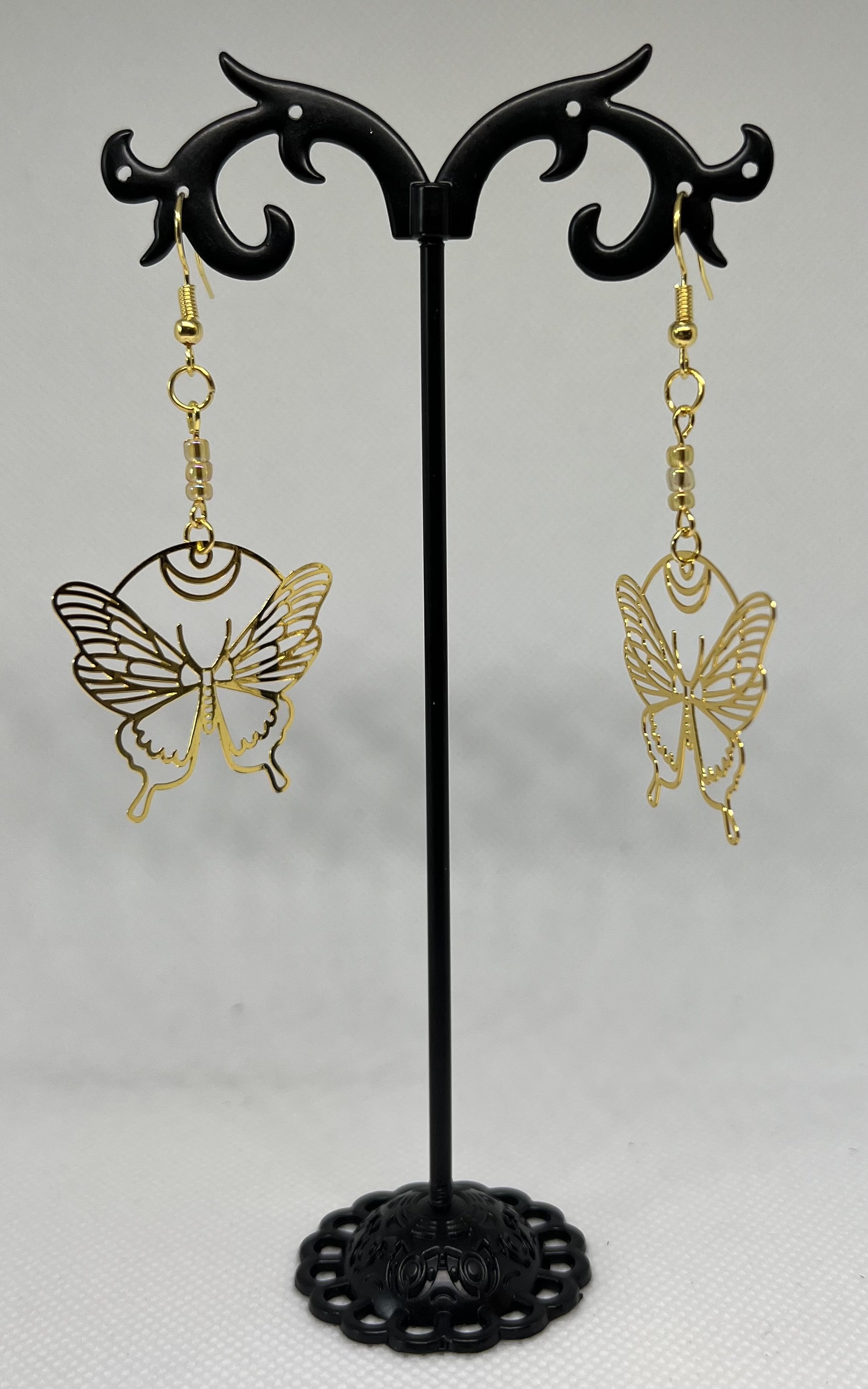 Golden Butterfly Earrings