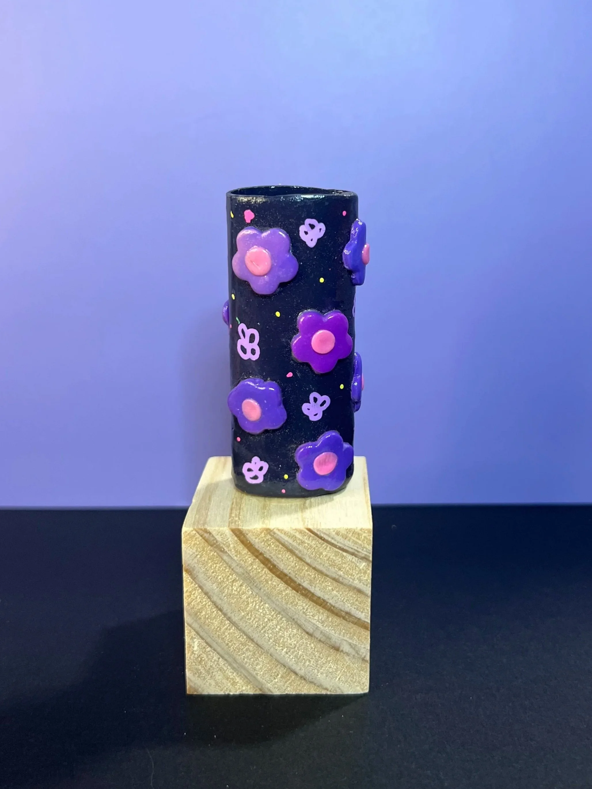Purple Flower Lighter Cover