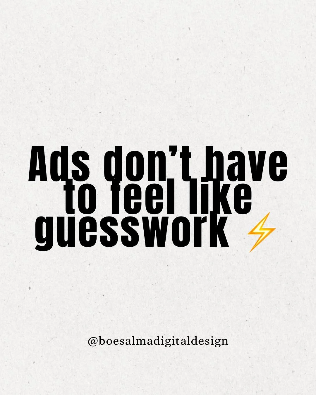 Your business deserves ads that actually work; not wasted budgets and random boosting. That&rsquo;s what I do at Boesalma Digital Design: I create campaigns that bring you visibility, leads, and clients. 

📩 DM me today to start. 

#entrepreneurlife