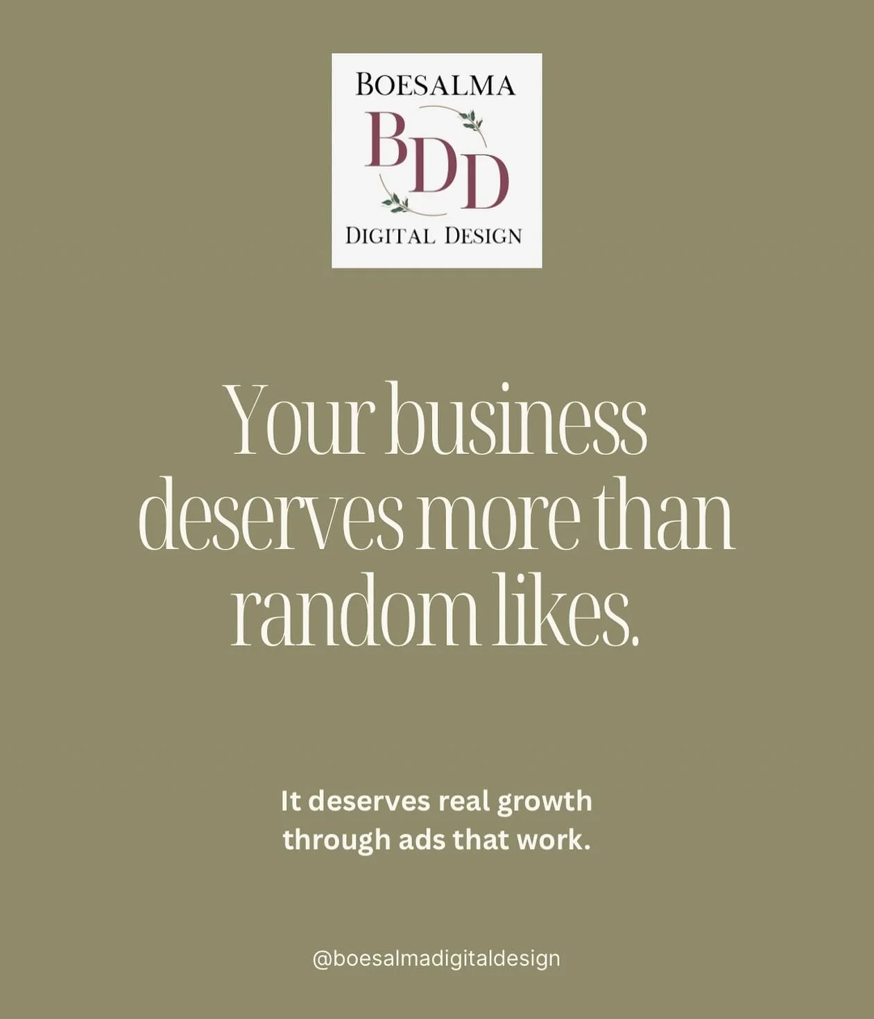 Let&rsquo;s be real; likes don&rsquo;t pay the bills.

What does?
✨ A clear ad strategy
✨ Targeting the right audience
✨ Results you can actually track

That&rsquo;s where I come in. I help small business owners run Facebook + Instagram ads that grow