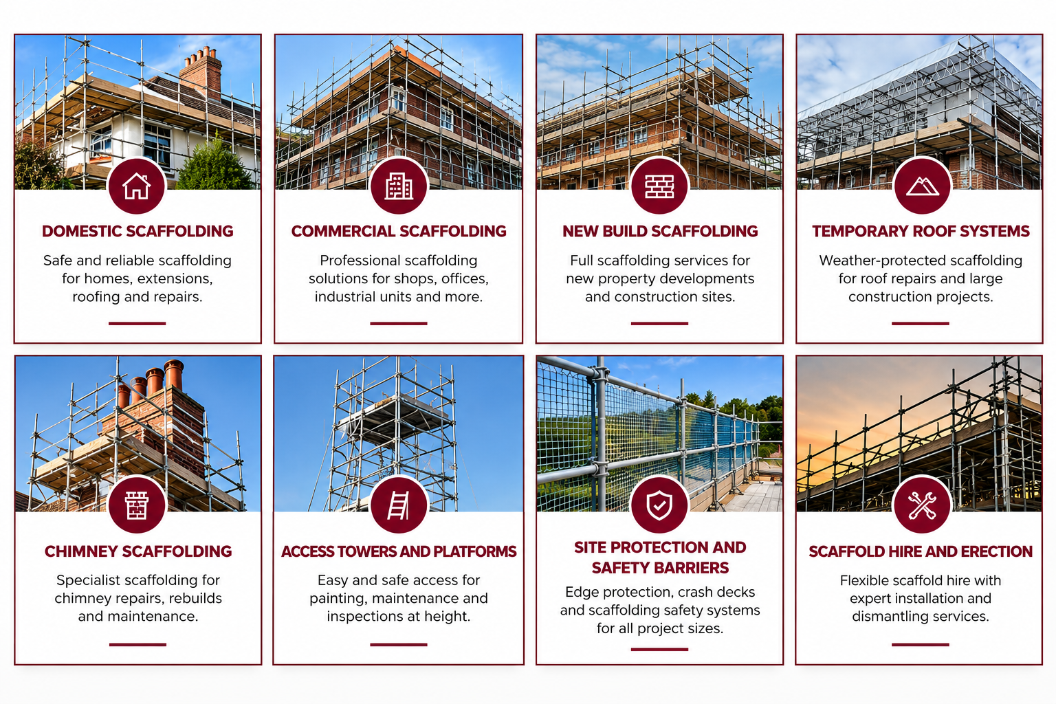 West Sussex Coastal Scaffolding services including domestic, commercial, roofing, chimney and access scaffolding.
