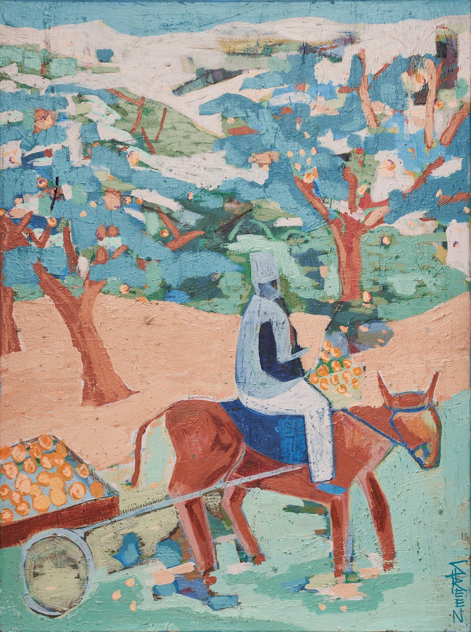 Man On Donkey