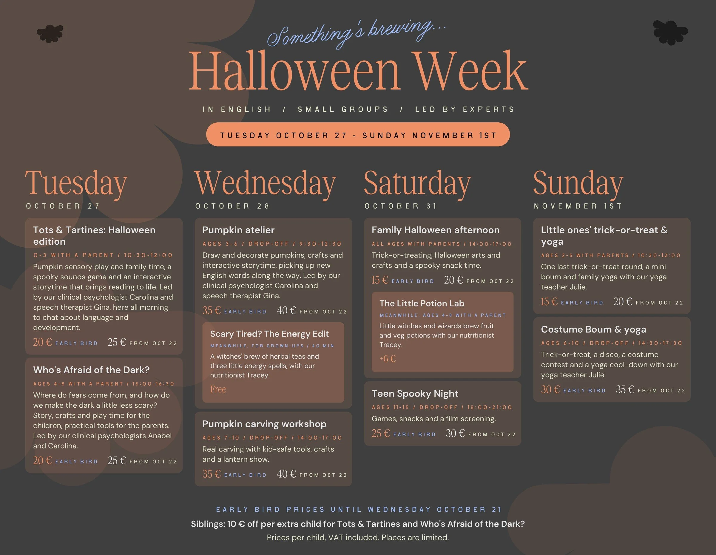 Halloween Week Nest & Bloom Paris